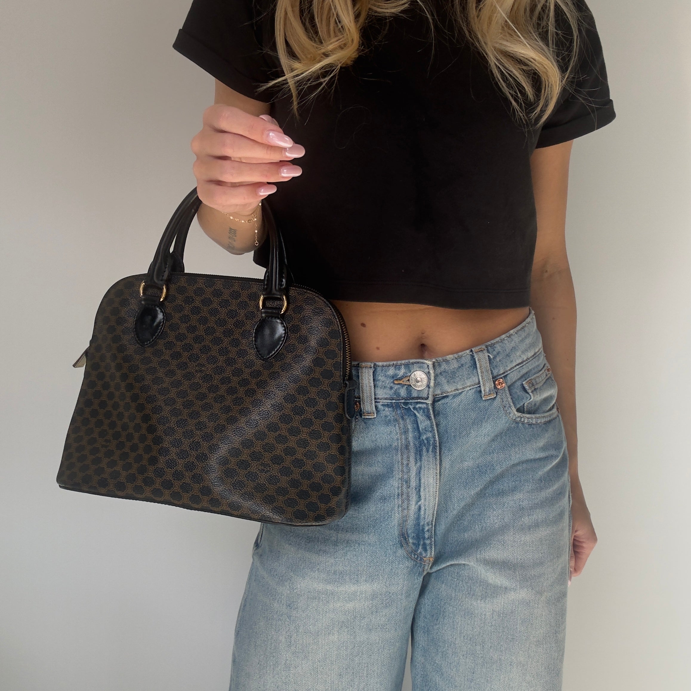 Celine Macadam Black Dome Bag - Queen May