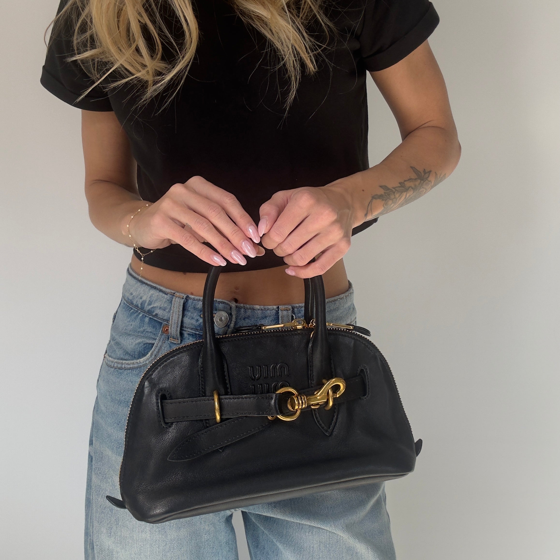 Miu Miu Aventure Small Black Tote - Queen May