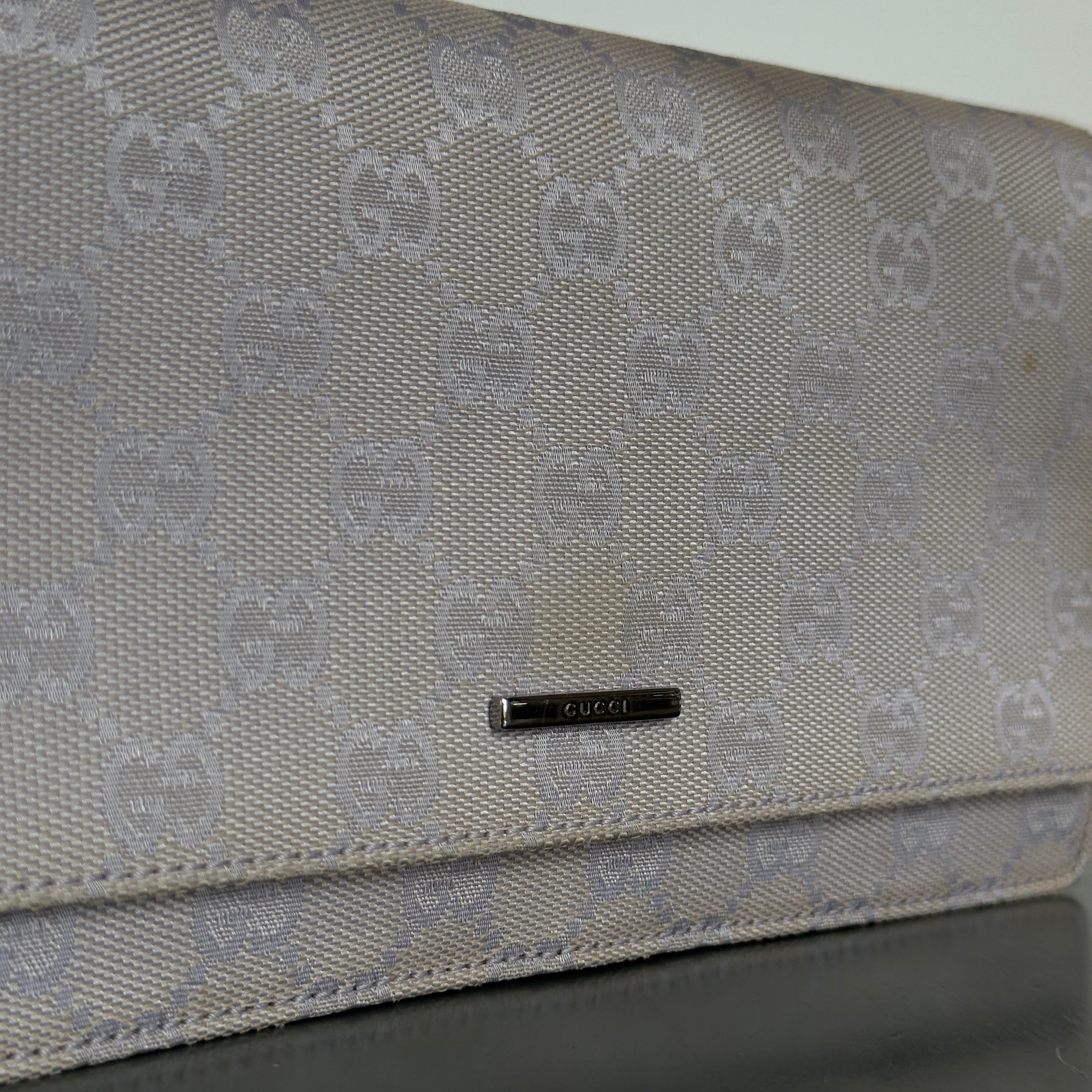 Gucci Lilac Canvas Flap Pochette - Queen May