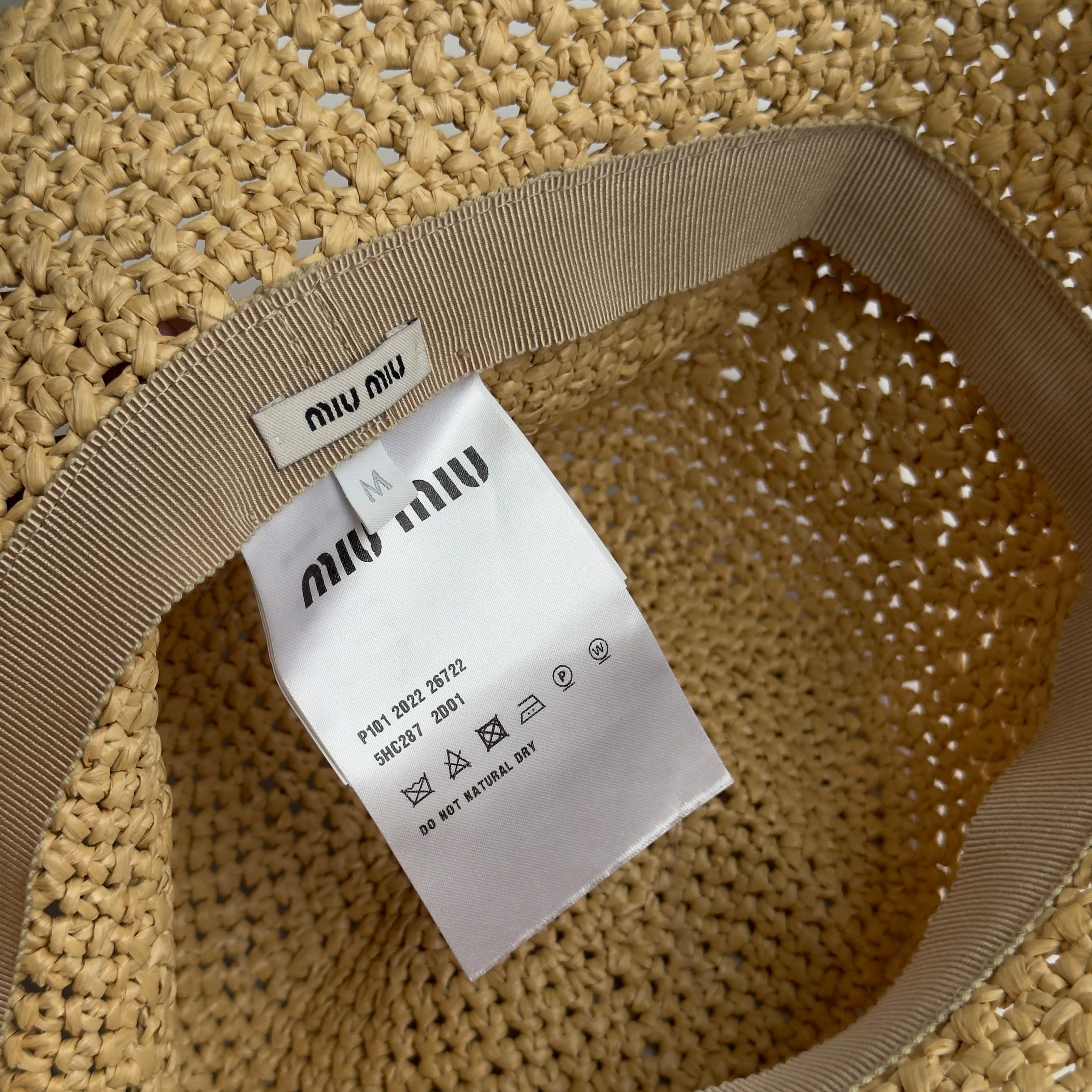 Miu Miu Straw Raffia Bucket Hat - Queen May