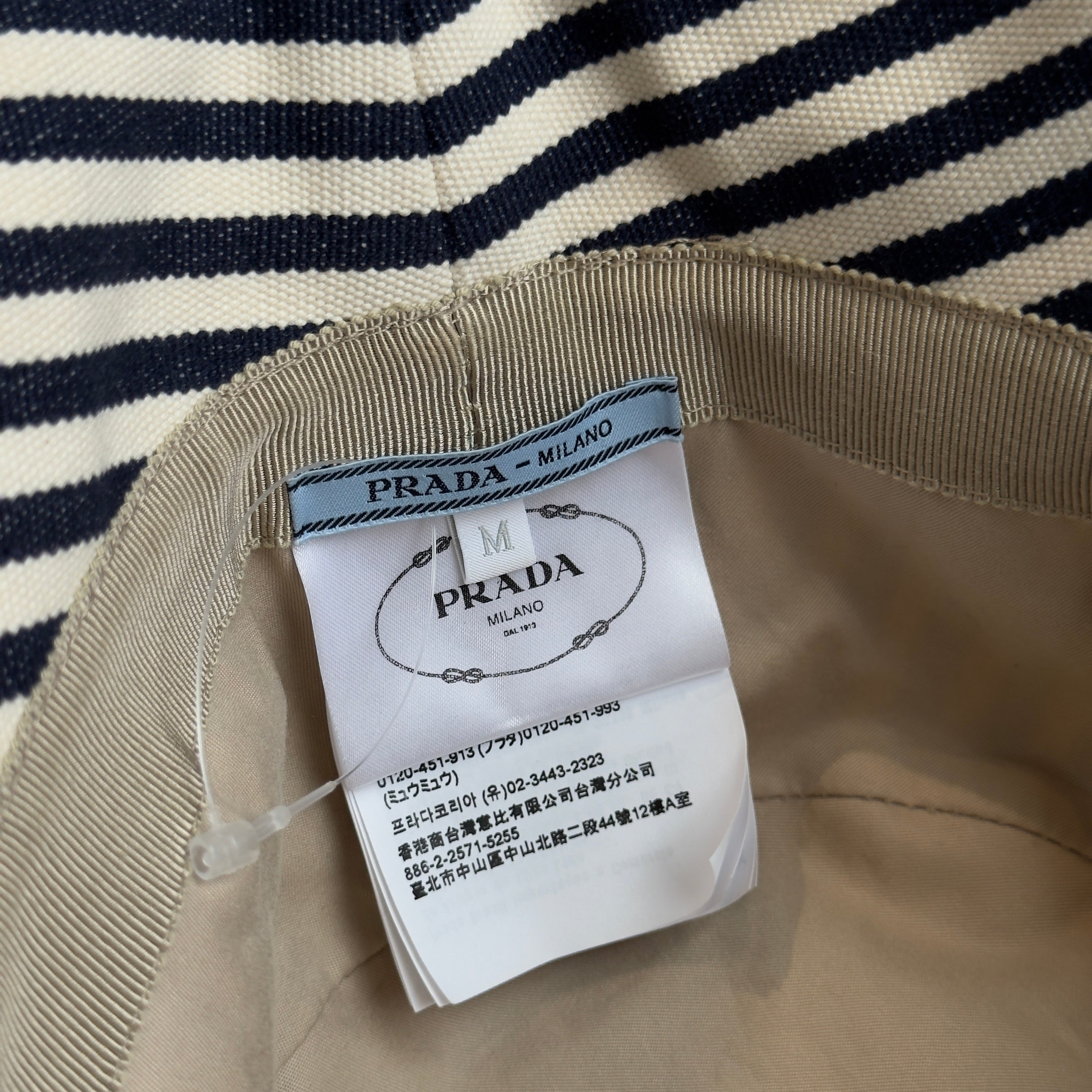 Prada Canvas Striped Bucket Hat - Queen May