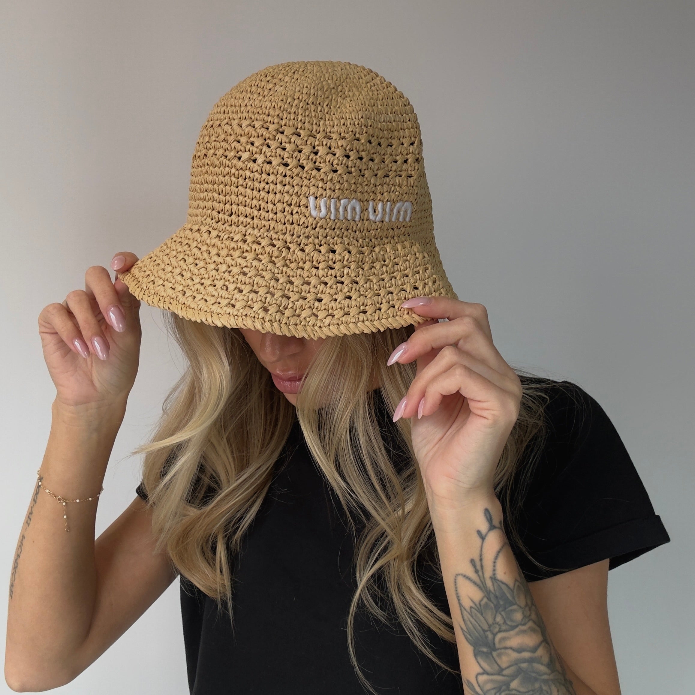 Miu Miu Straw Raffia Bucket Hat - Queen May