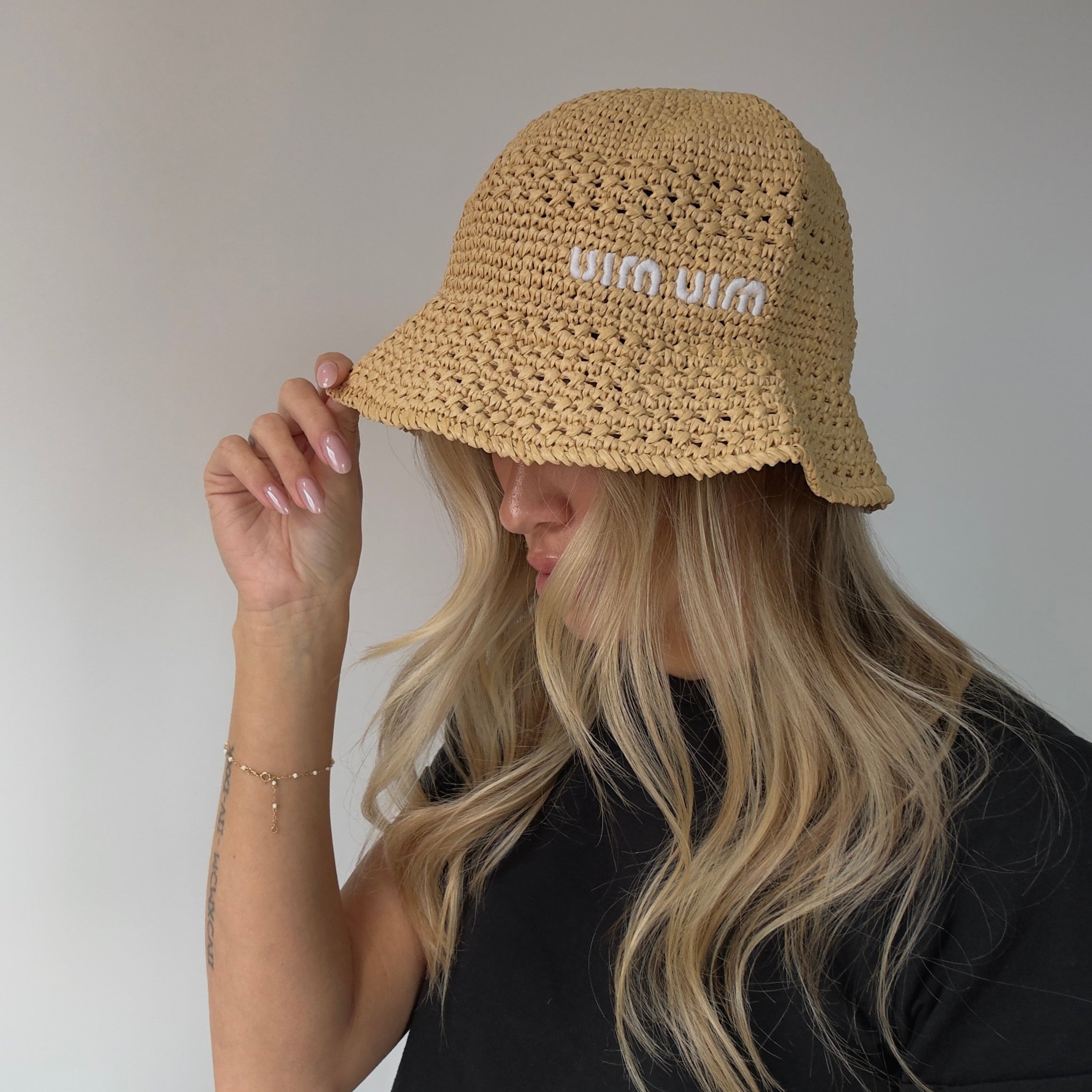Miu Miu Straw Raffia Bucket Hat - Queen May