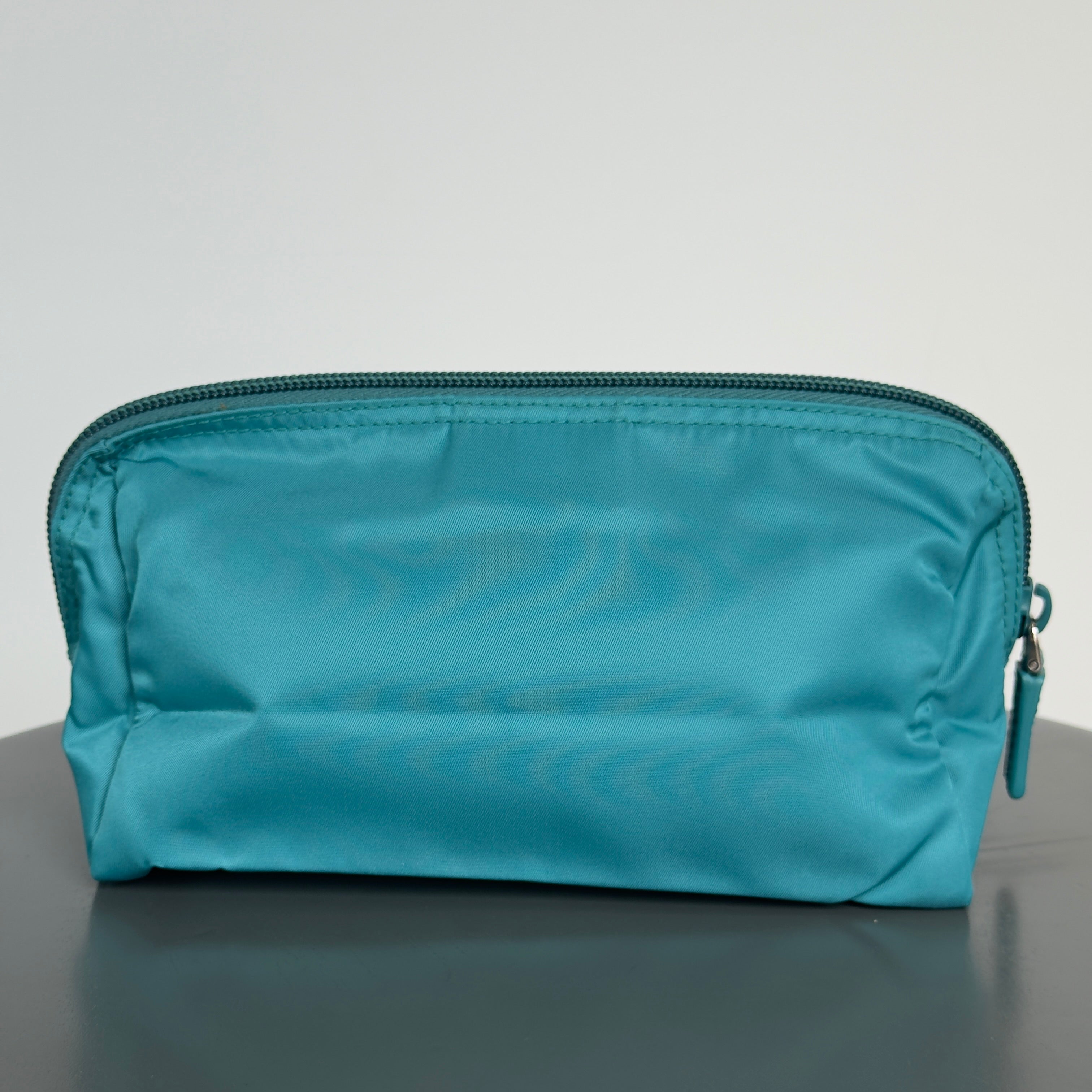 Prada Nylon Turquoise Cosmetic Pouch - Queen May