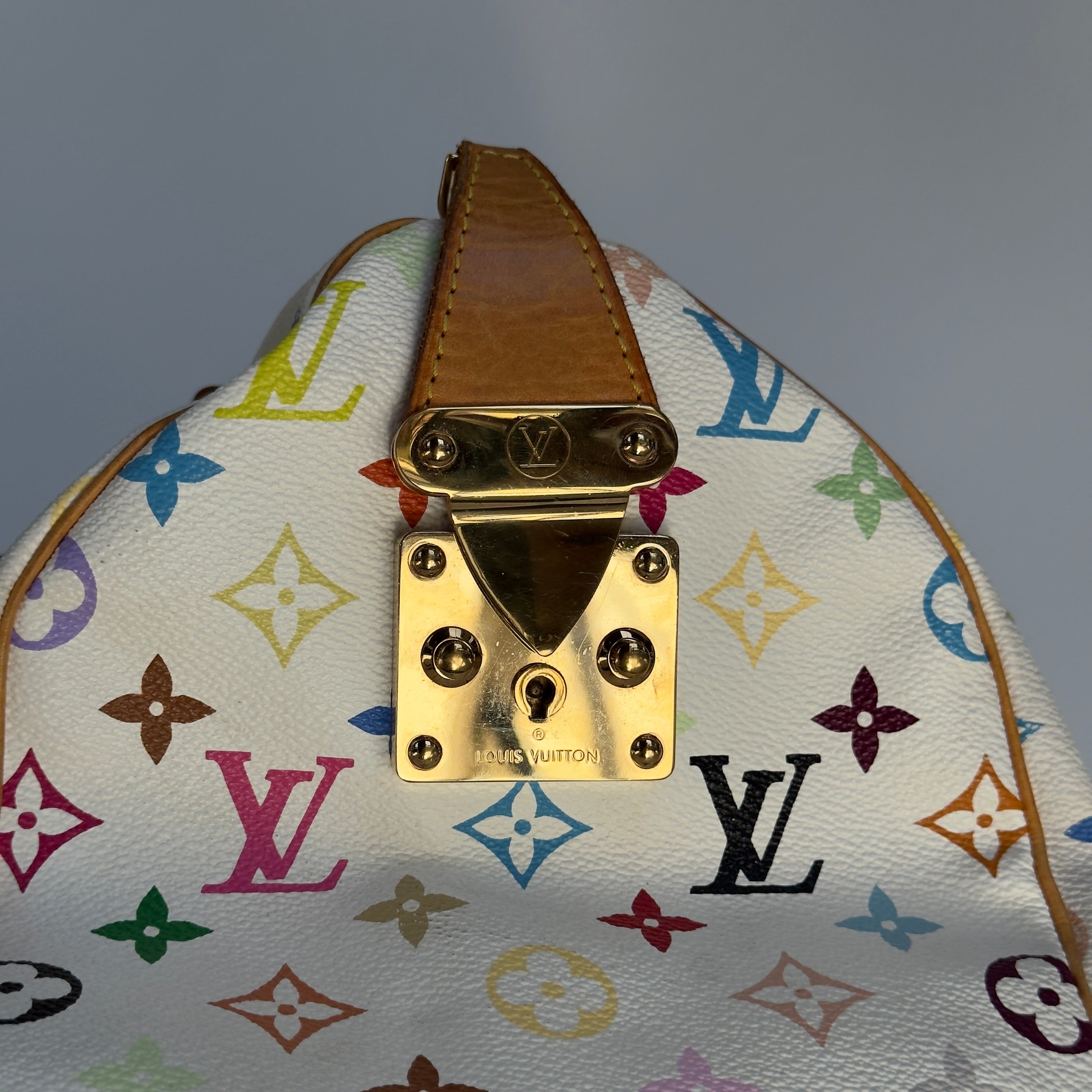 Louis Vuitton Murakami Multicolor Speedy 30 White - Queen May