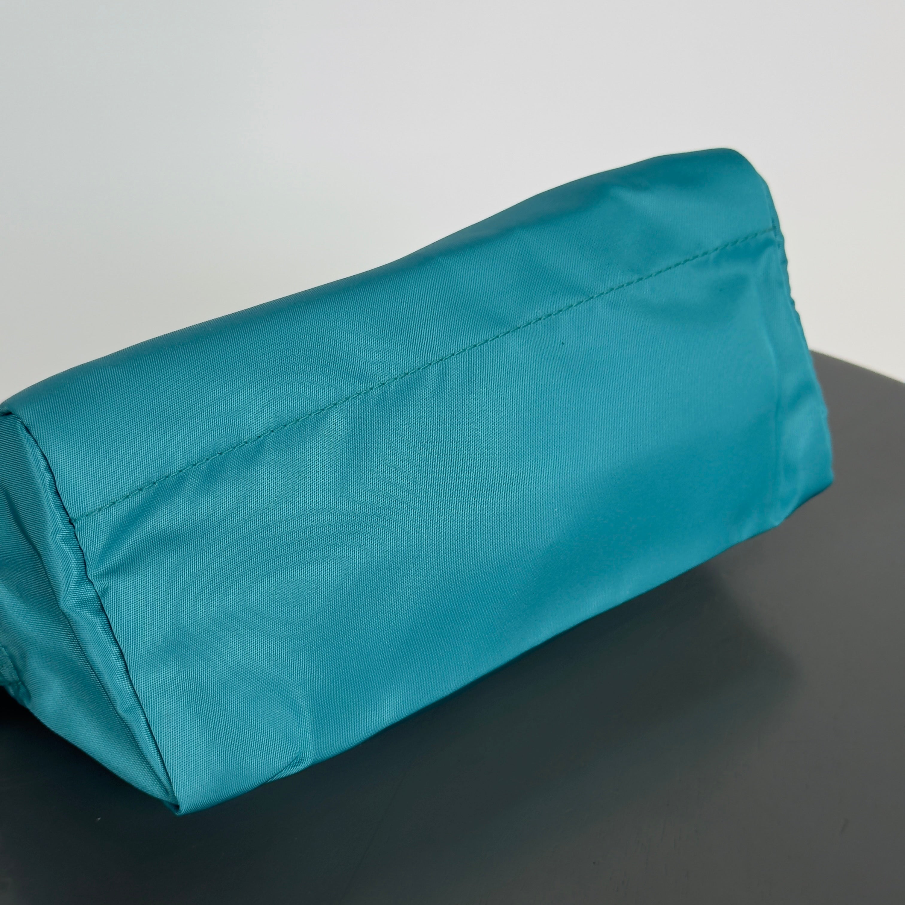 Prada Nylon Turquoise Cosmetic Pouch - Queen May