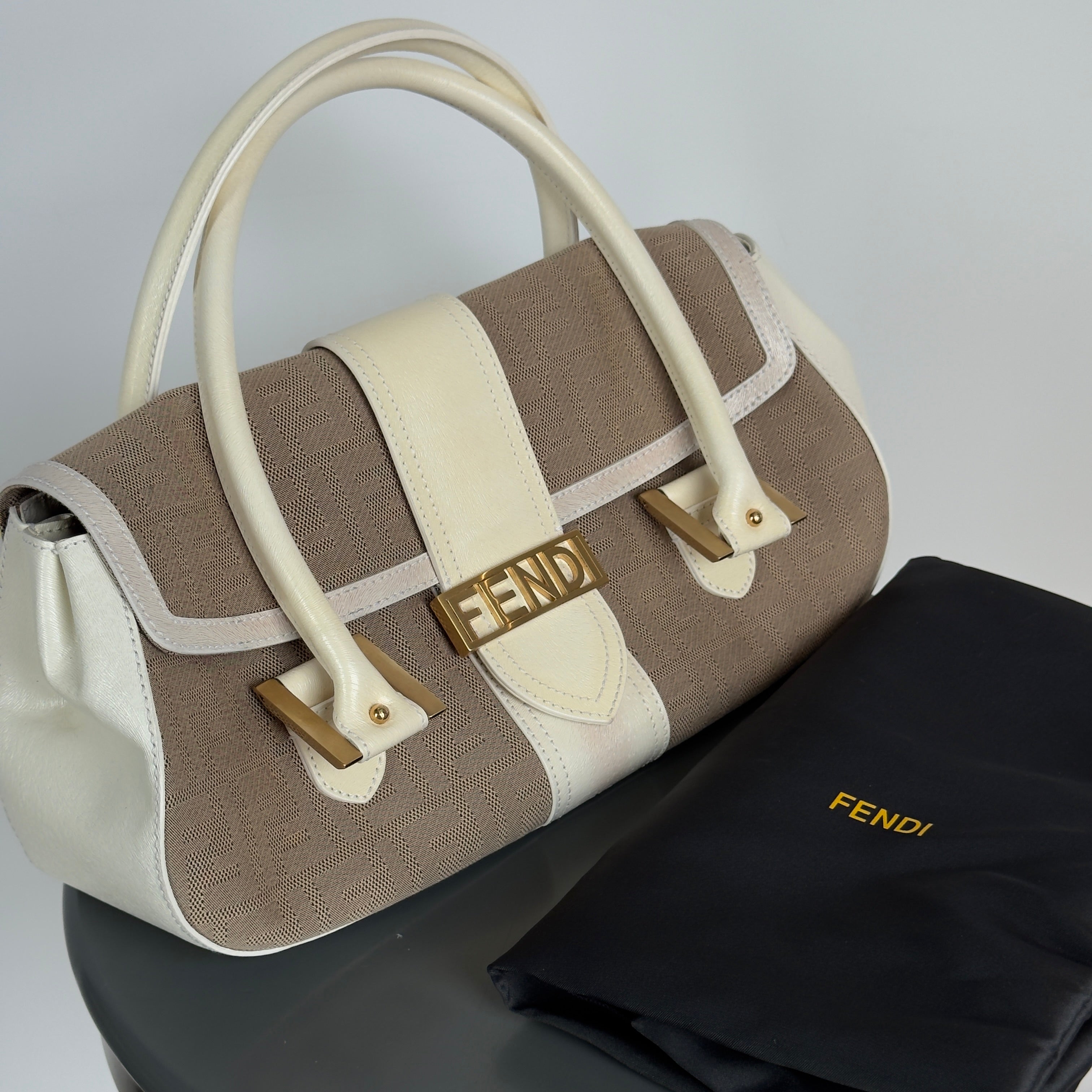 Fendi Zucca Shadow Shoulder Bag - Queen May