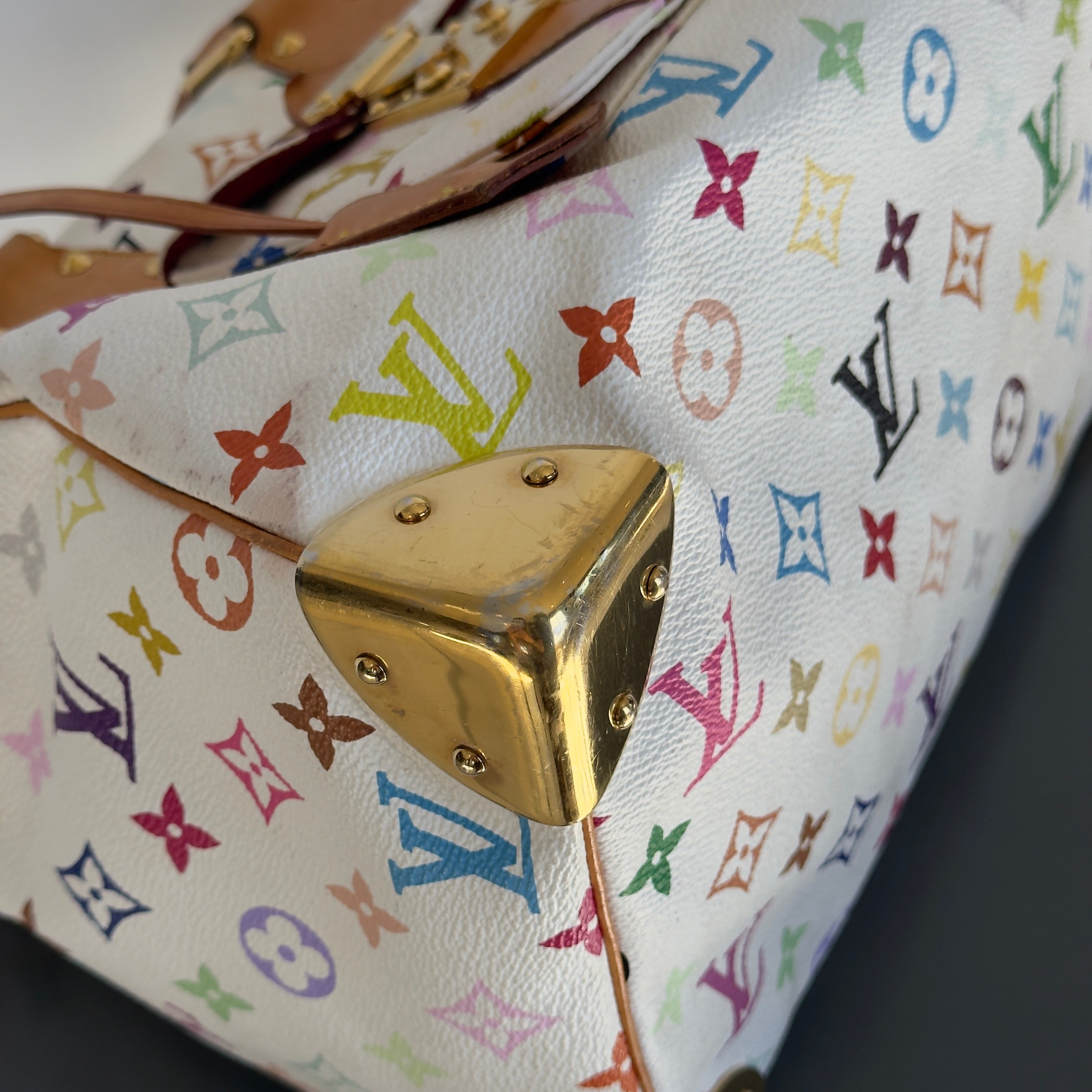 Louis Vuitton Murakami Multicolor Speedy 30 White - Queen May