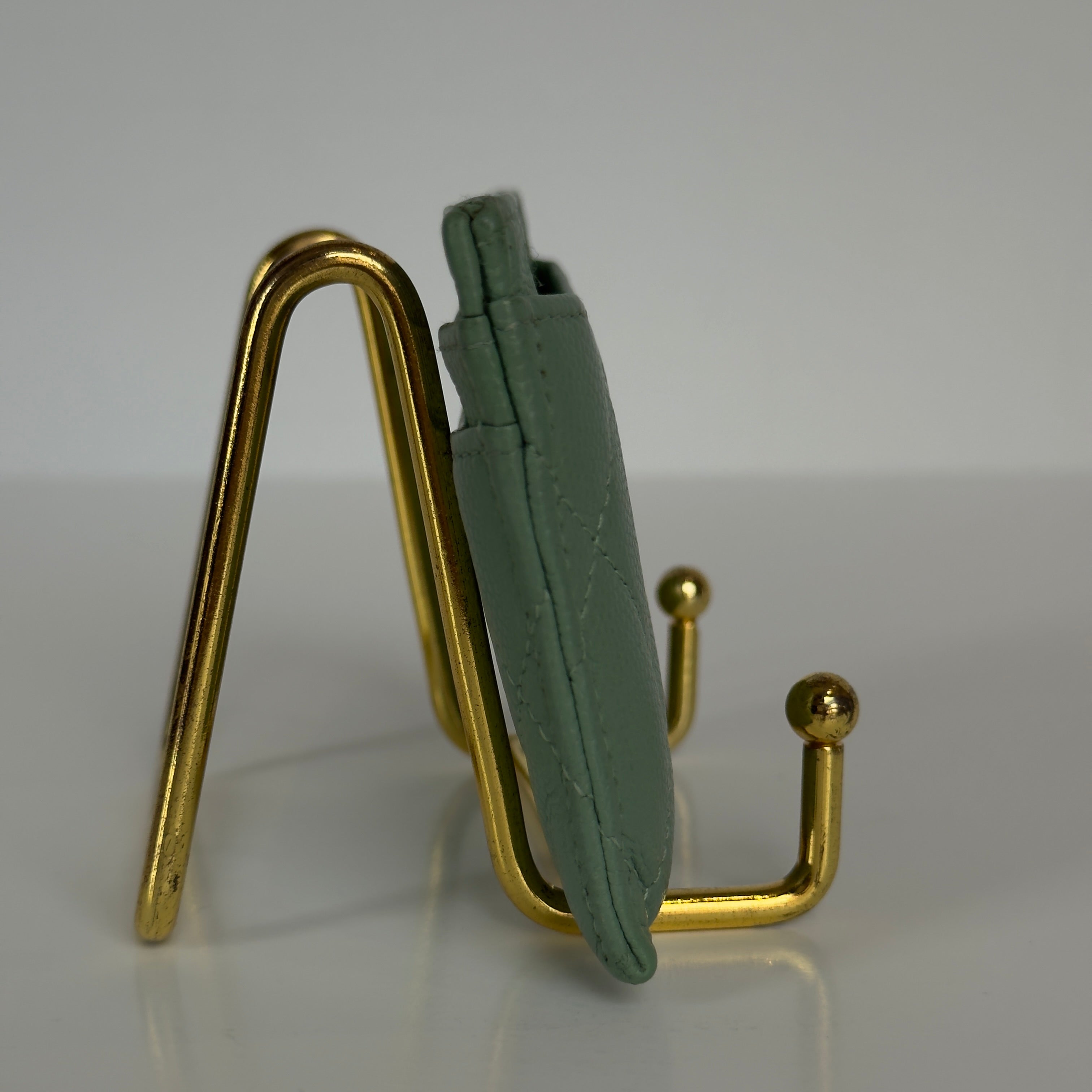 Chanel Interlocking CC Logo Card Holder Green - Queen May