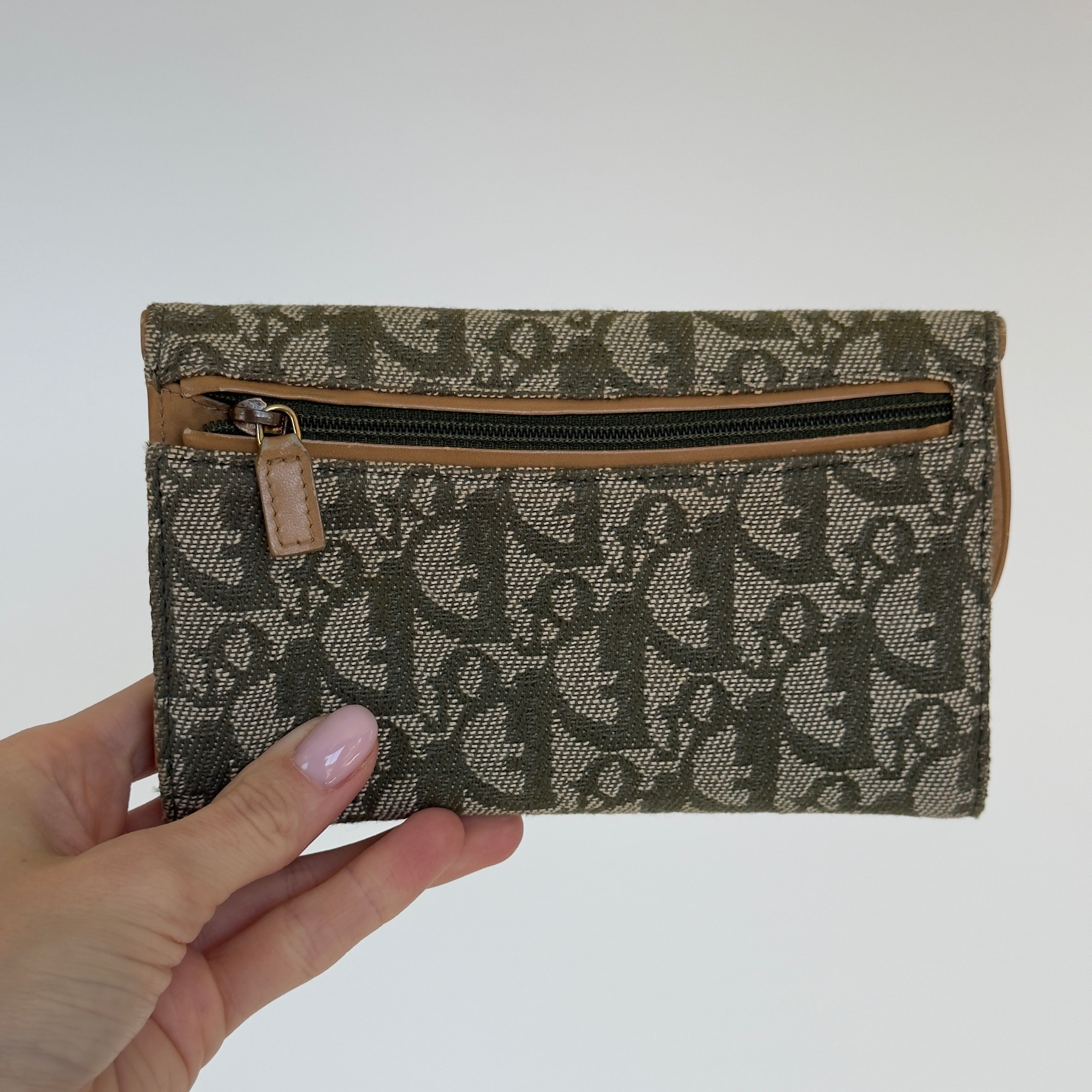 Christian Dior Vintage Saddle Flap Wallet Diorissimo - Queen May