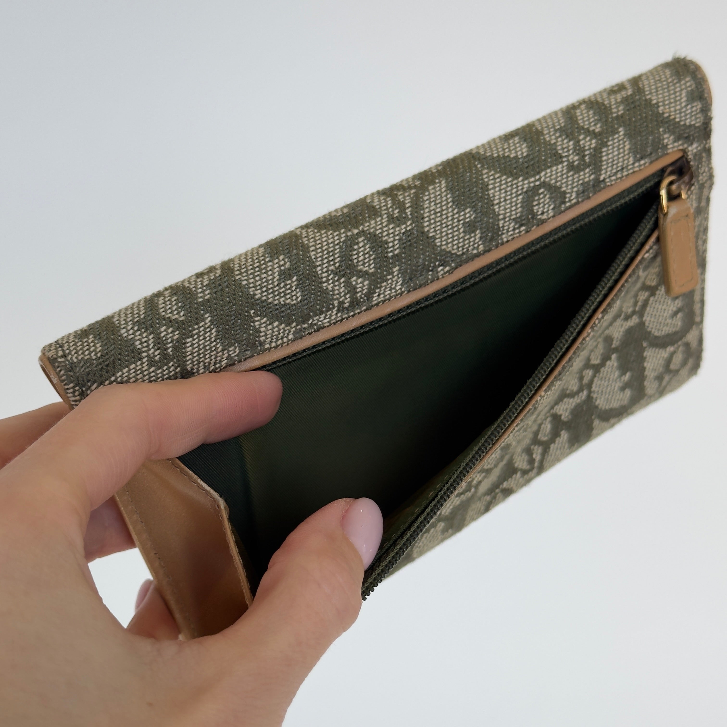 Christian Dior Vintage Saddle Flap Wallet Diorissimo - Queen May
