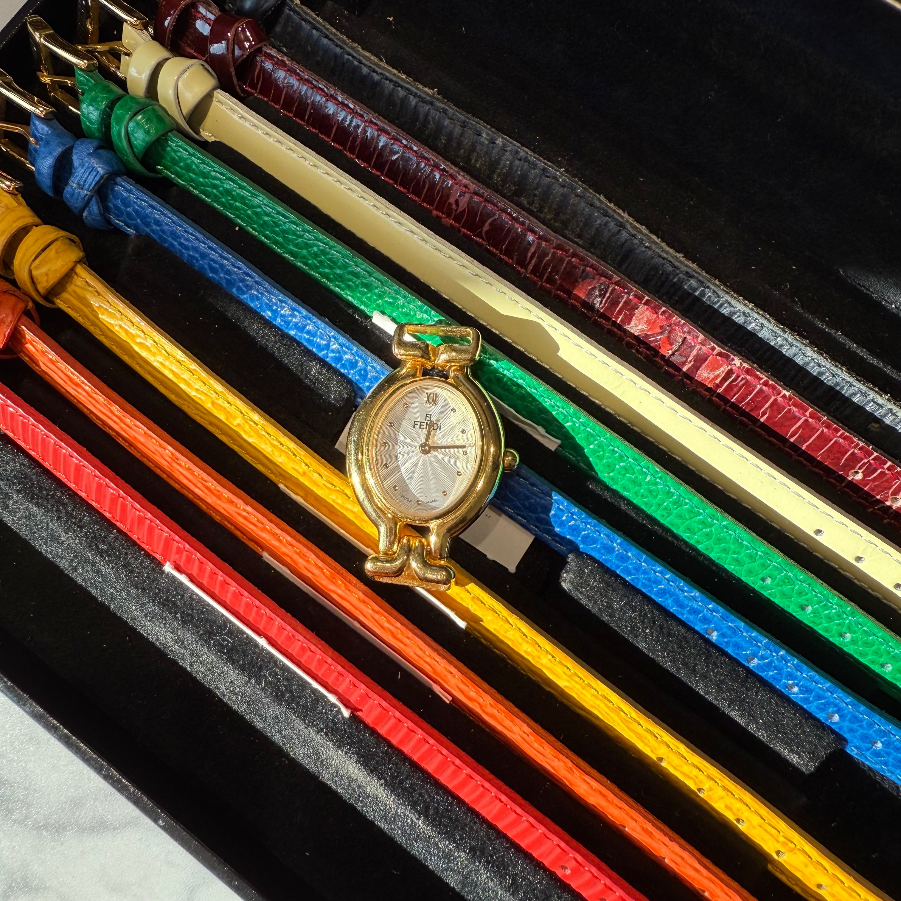 Fendi 640L Chameleon Watch With Eight Interchangeable Straps - Queen May