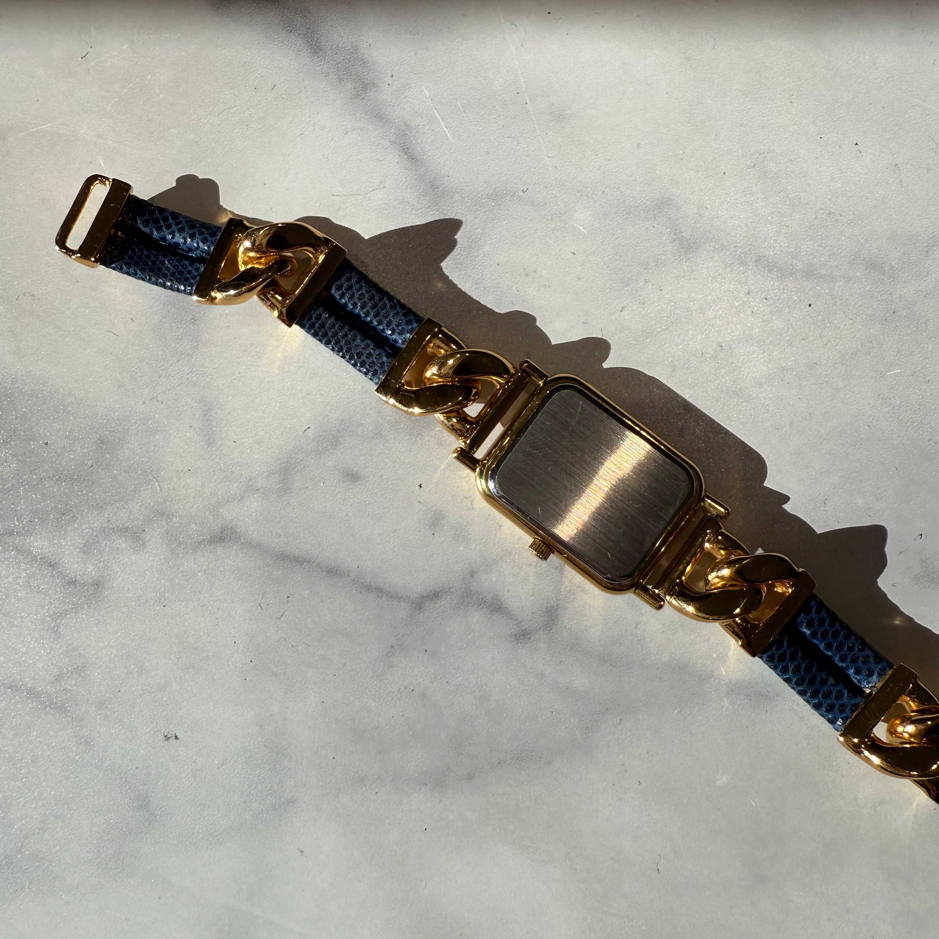 Vintage Loewe Rectangular Leather Strap Watch - Queen May