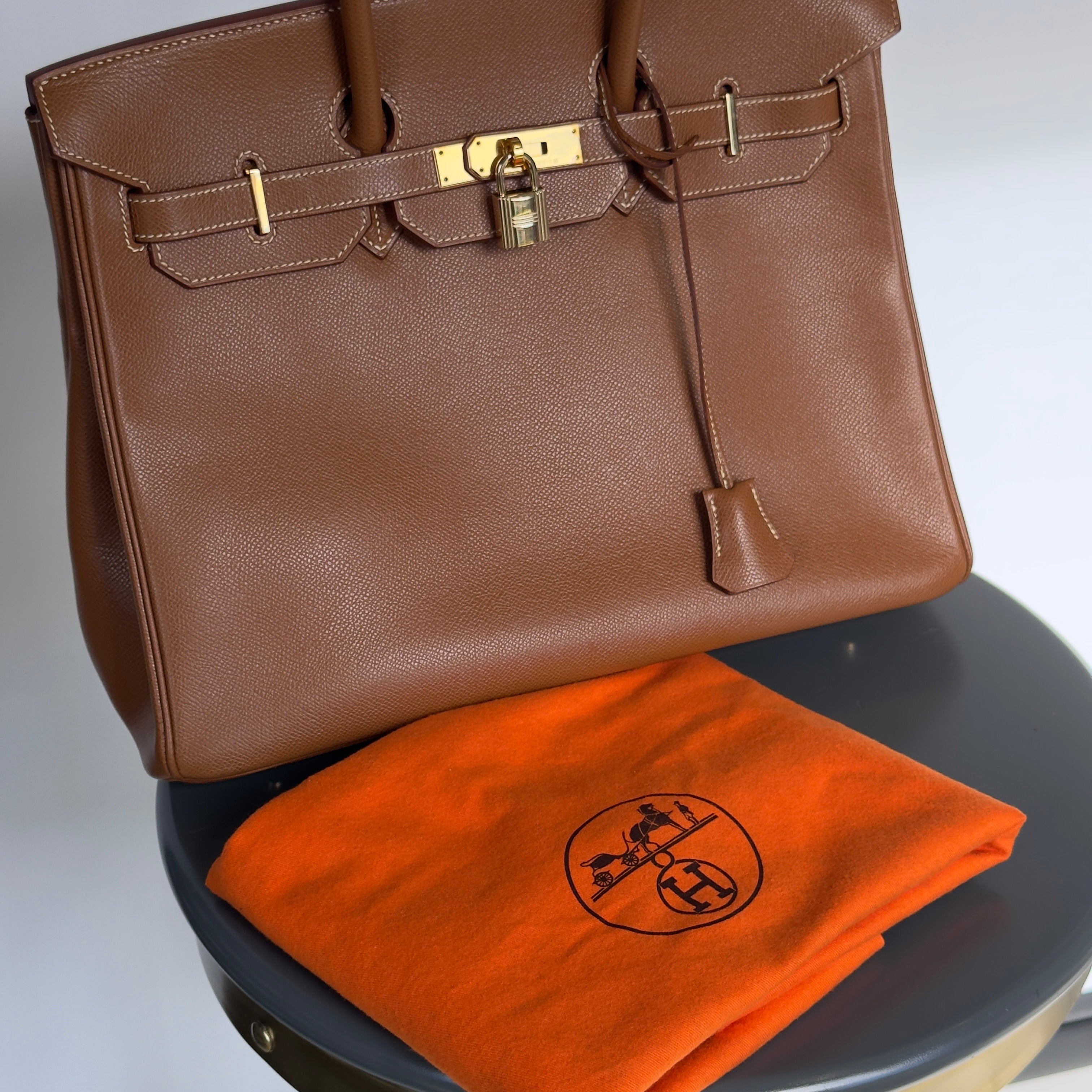 Hermes Birkin 35 Gold Leather With Gold Hardware 2001 - Queen May