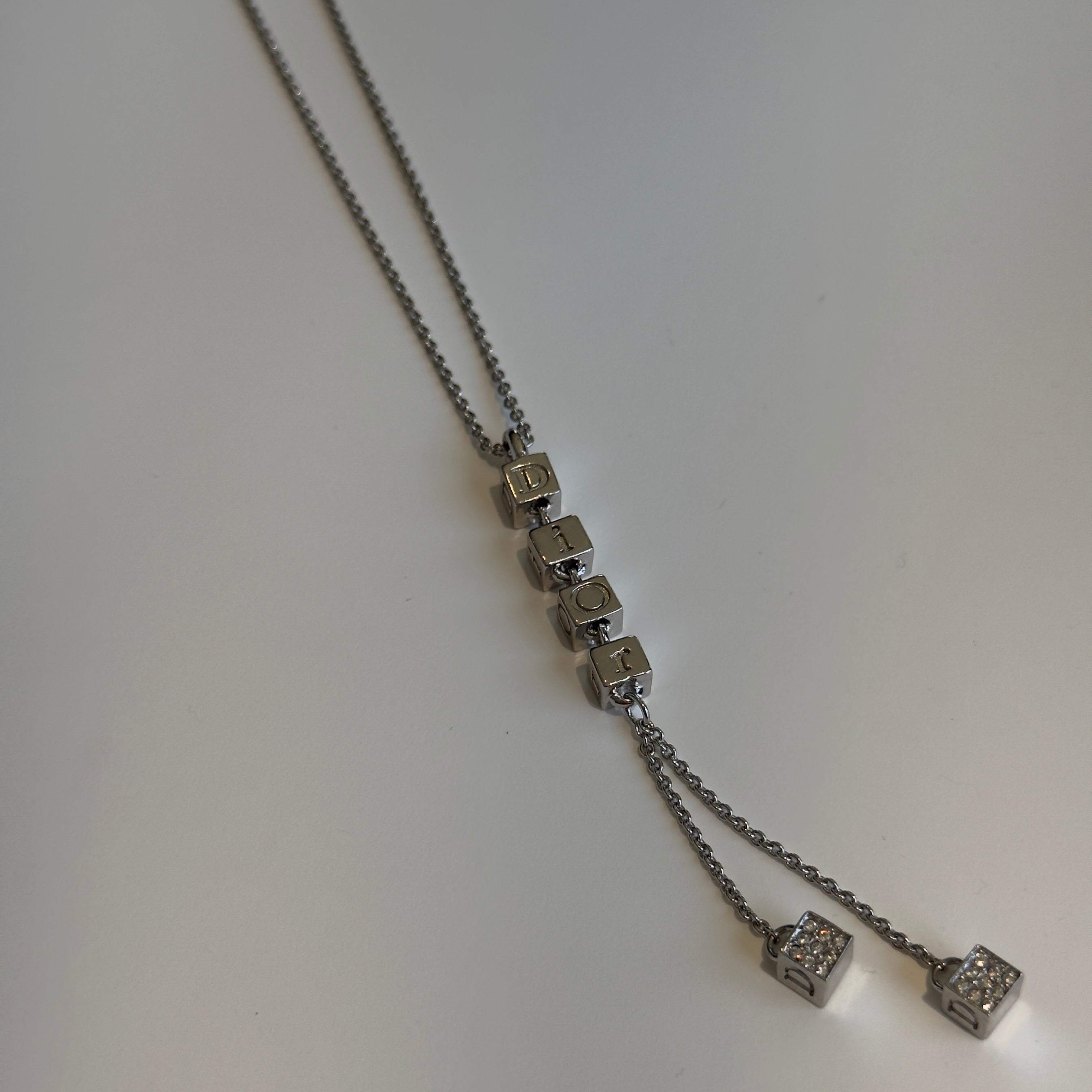 Vintage Dior Lariat Logo Necklace - Queen May