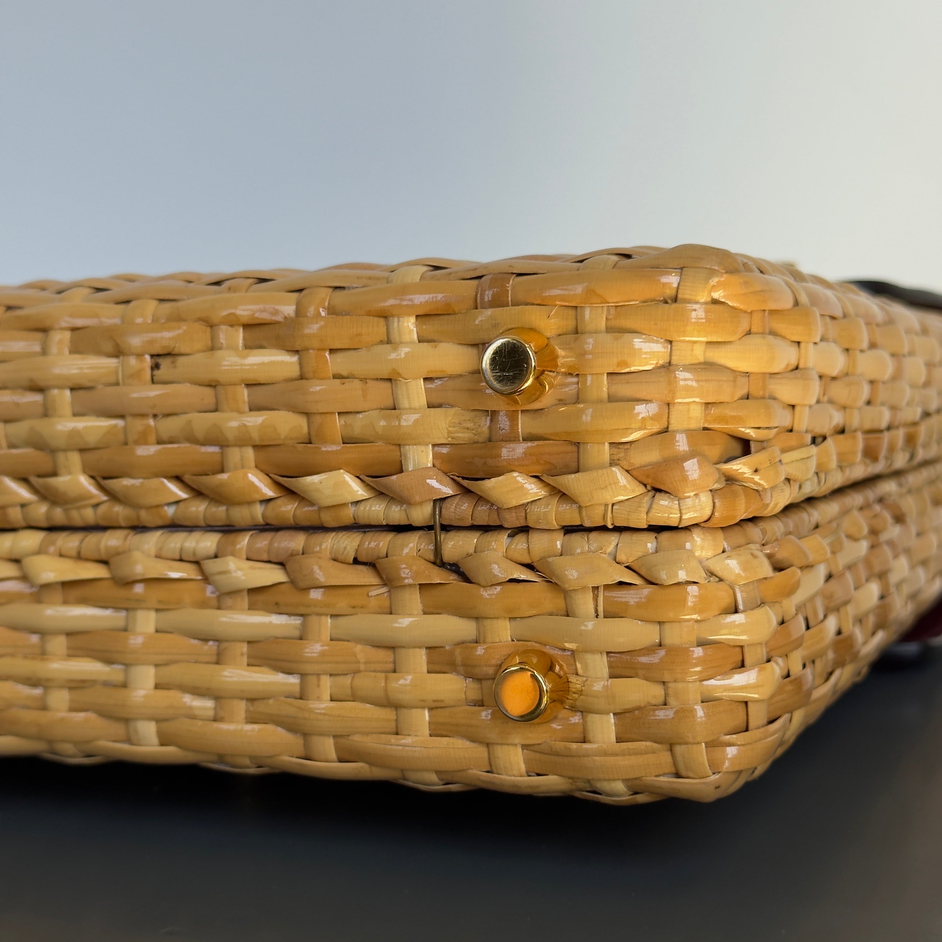 Gucci Wicker Sylvie Top Handle Bag - Queen May