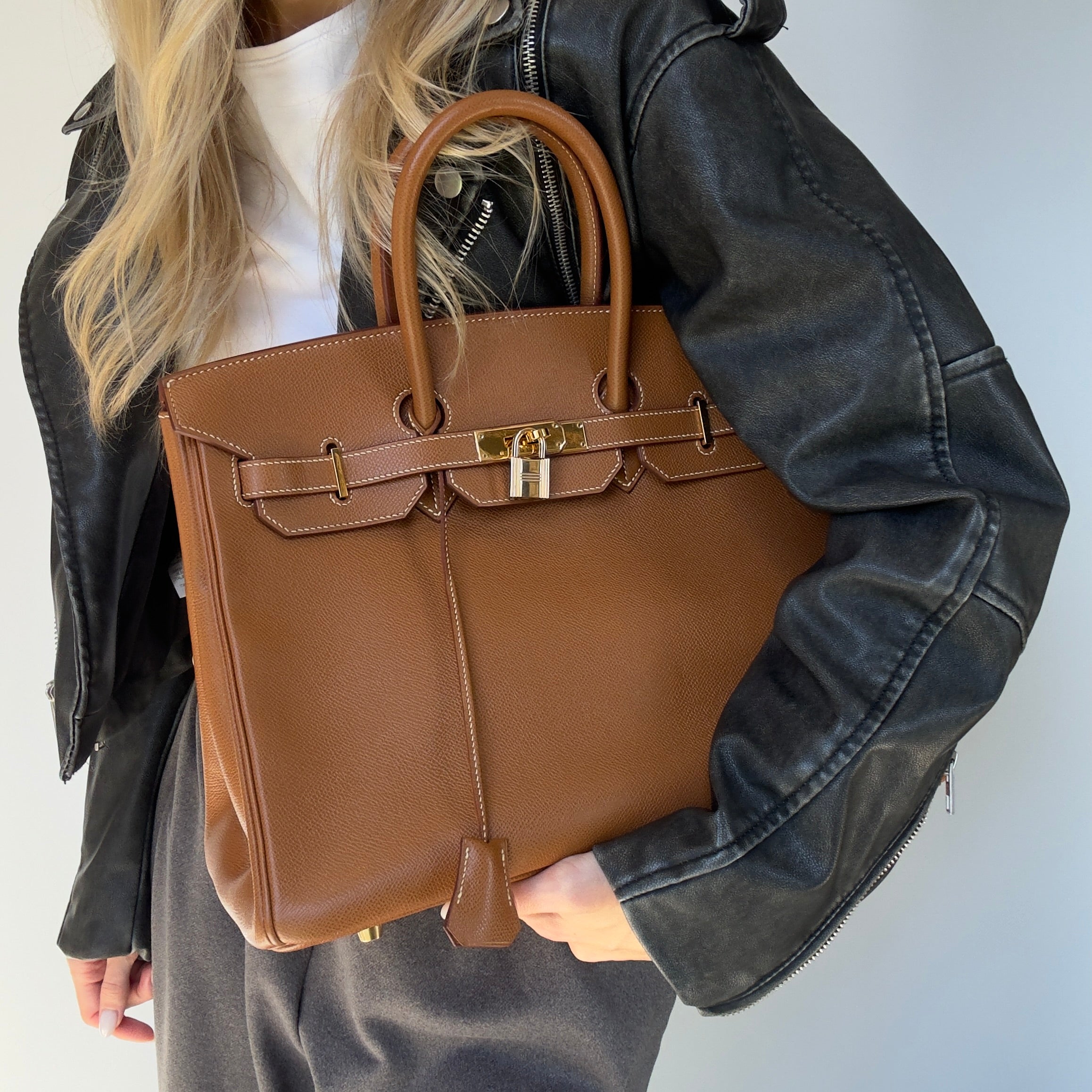 Hermes Birkin 35 Gold Leather With Gold Hardware 2001 - Queen May