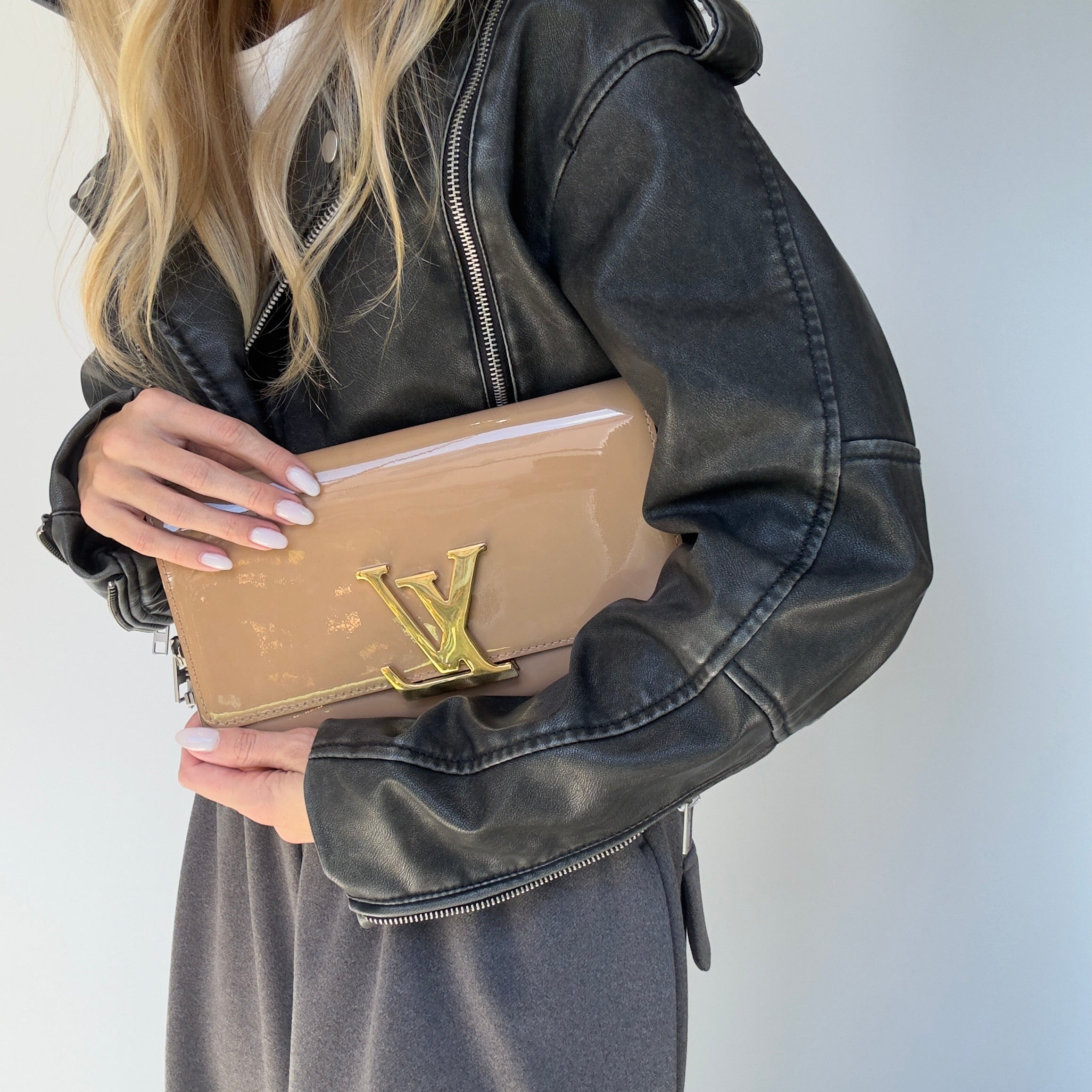 Louis Vuitton Vernis Patent Leather Louise Clutch - Queen May