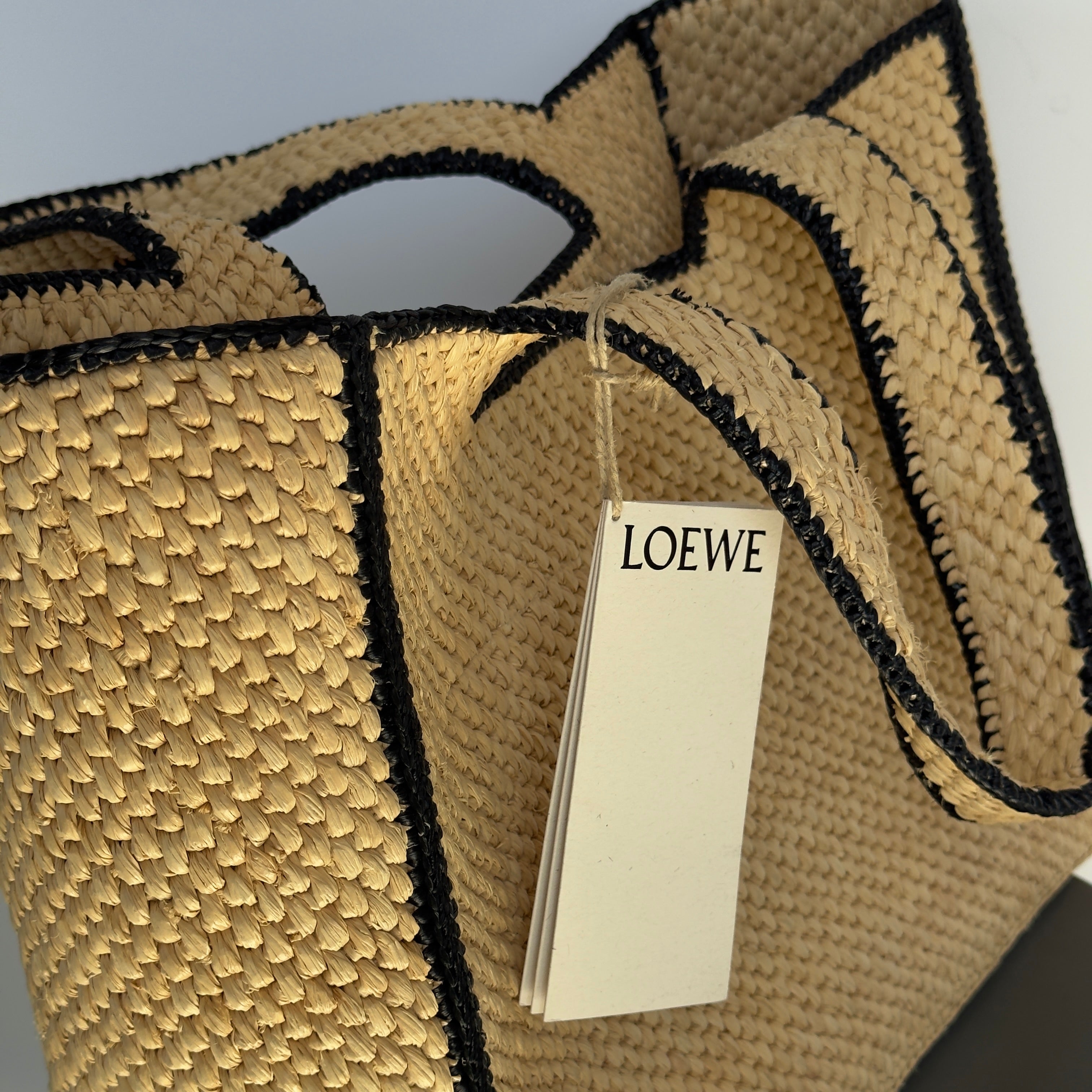 Loewe X Paula's Ibiza Font Large Tote Bag Raffia - Queen May