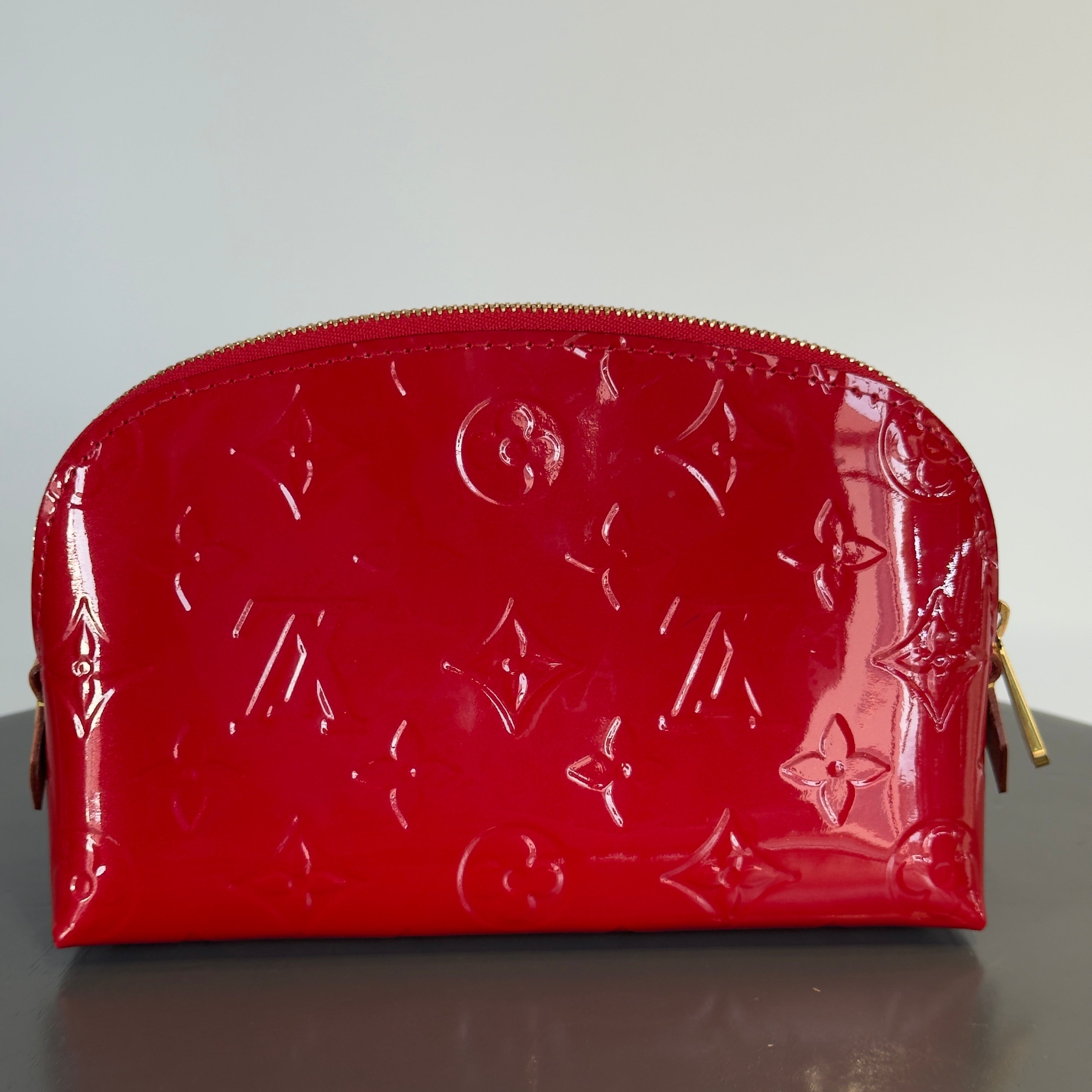 Louis Vuitton Red Vernis Cosmetic Pouch - Queen May