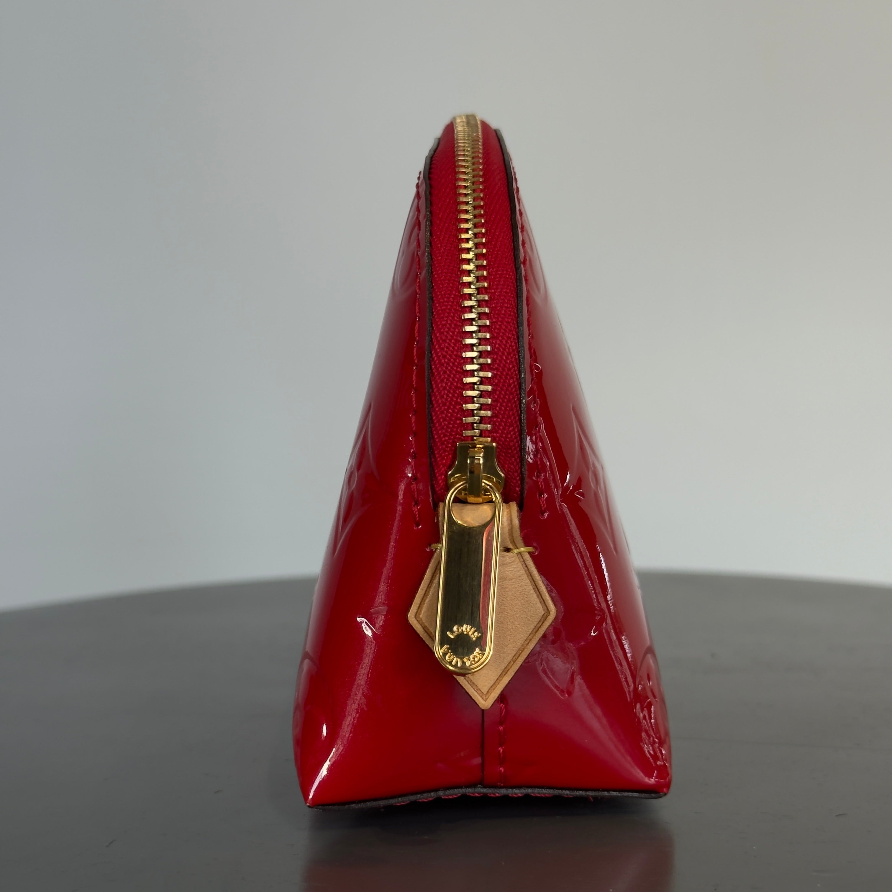 Louis Vuitton Red Vernis Cosmetic Pouch - Queen May