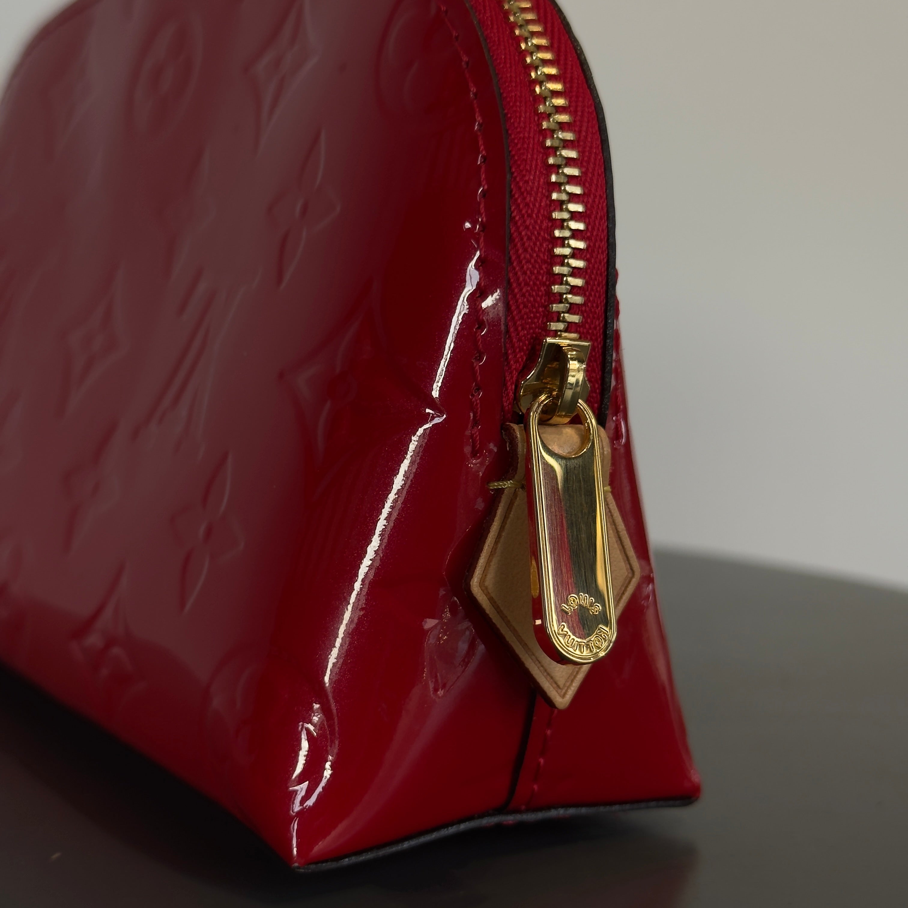 Louis Vuitton Red Vernis Cosmetic Pouch - Queen May