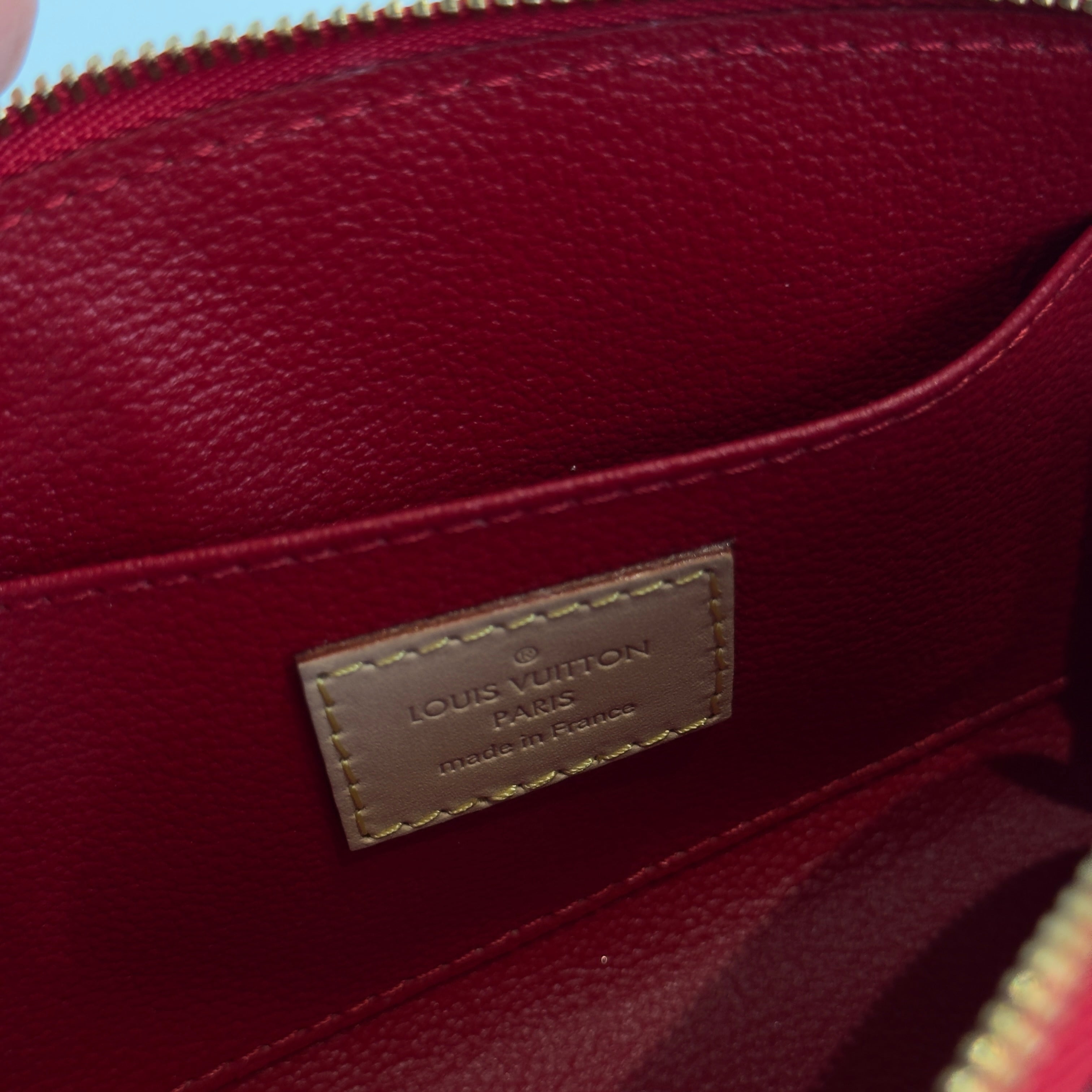 Louis Vuitton Red Vernis Cosmetic Pouch - Queen May