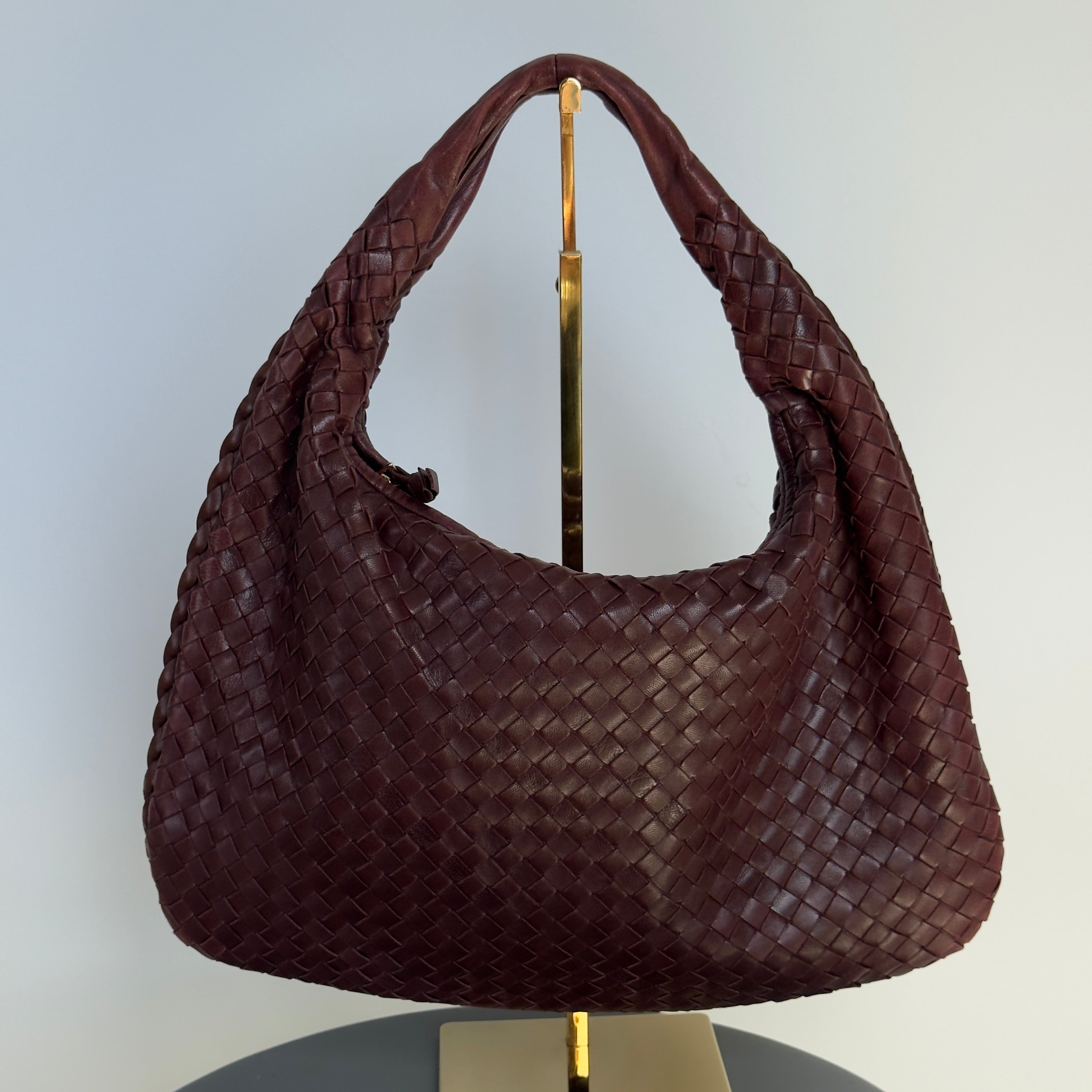 Bottega Veneta Intrecciato Hobo Maroon - Queen May