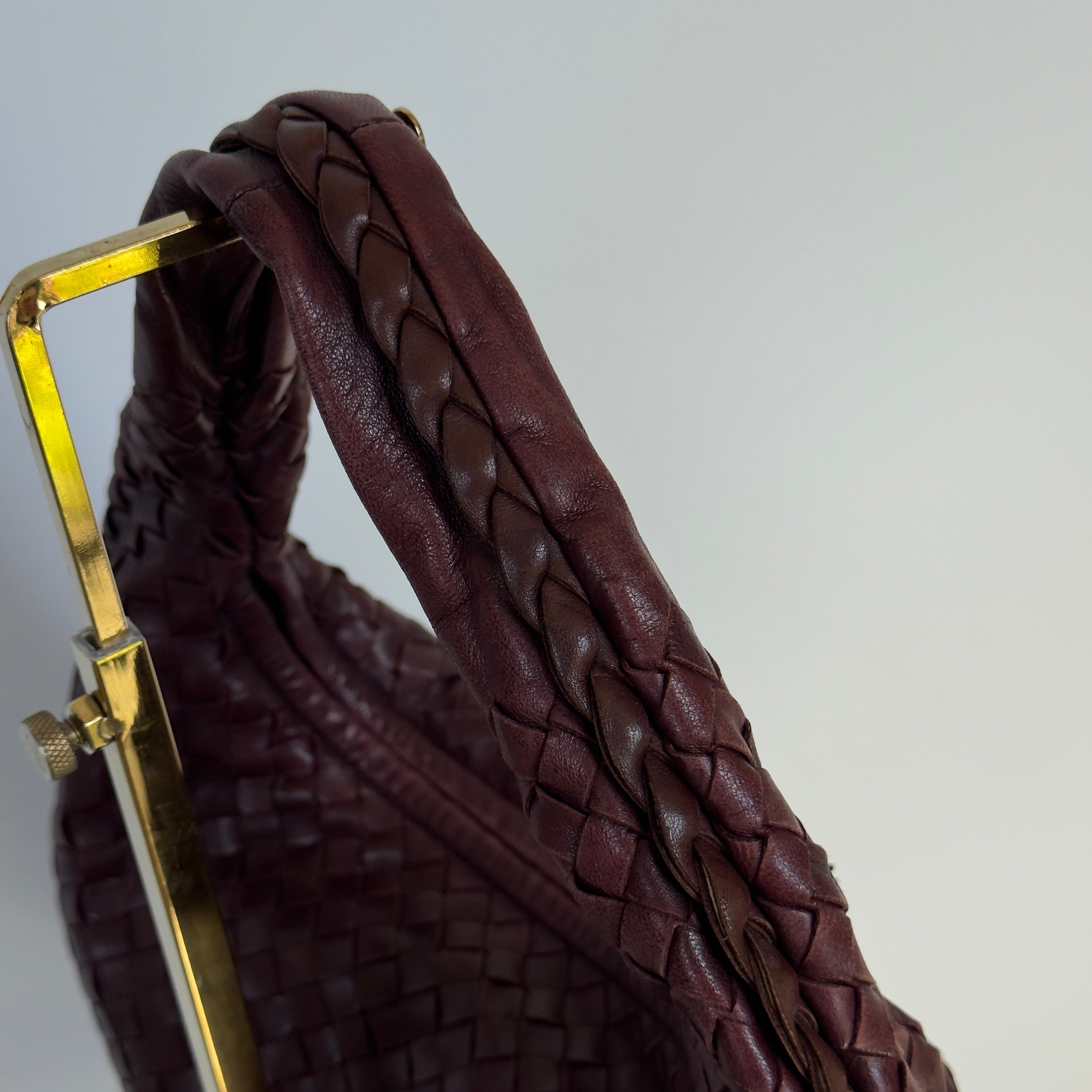 Bottega Veneta Intrecciato Hobo Maroon - Queen May