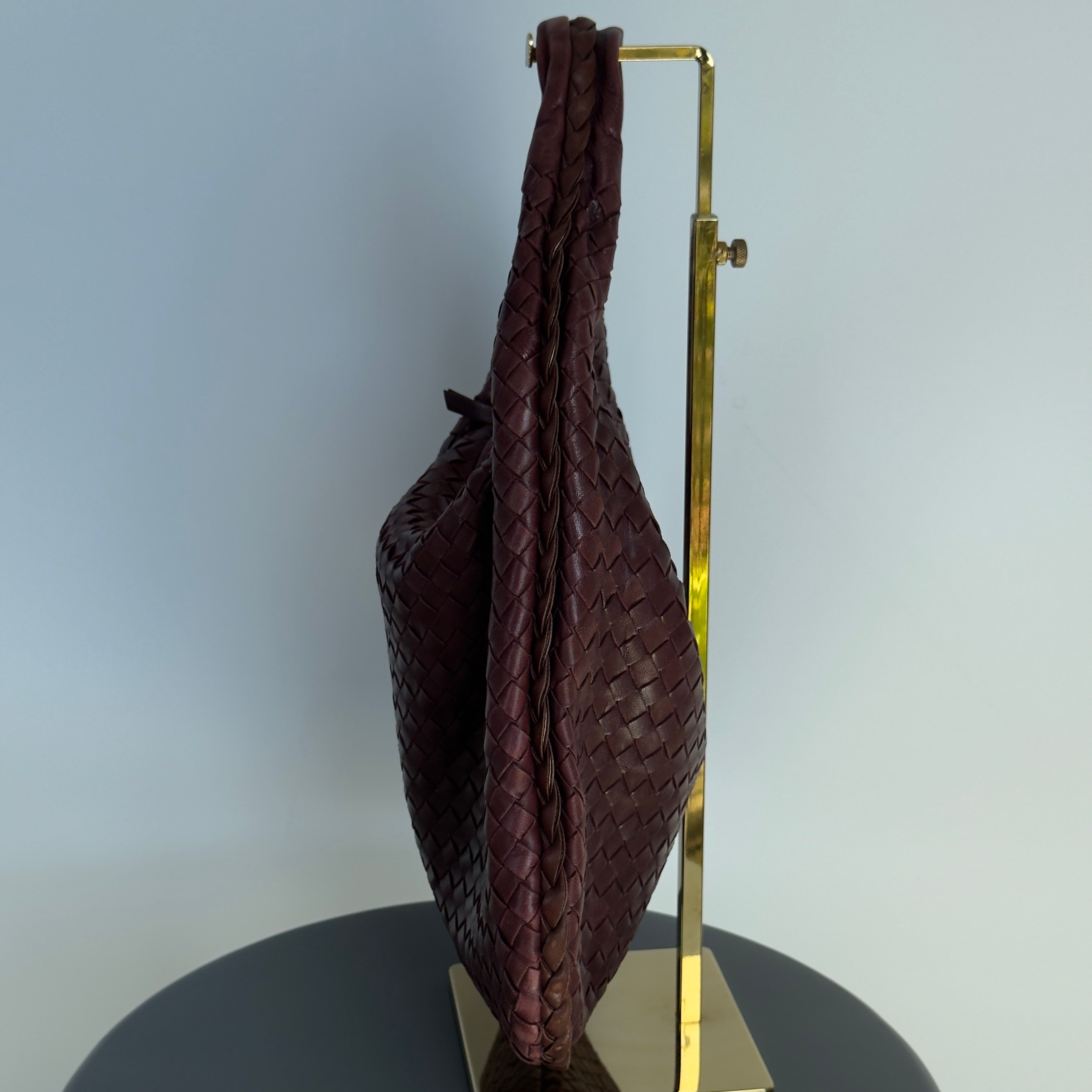 Bottega Veneta Intrecciato Hobo Maroon - Queen May