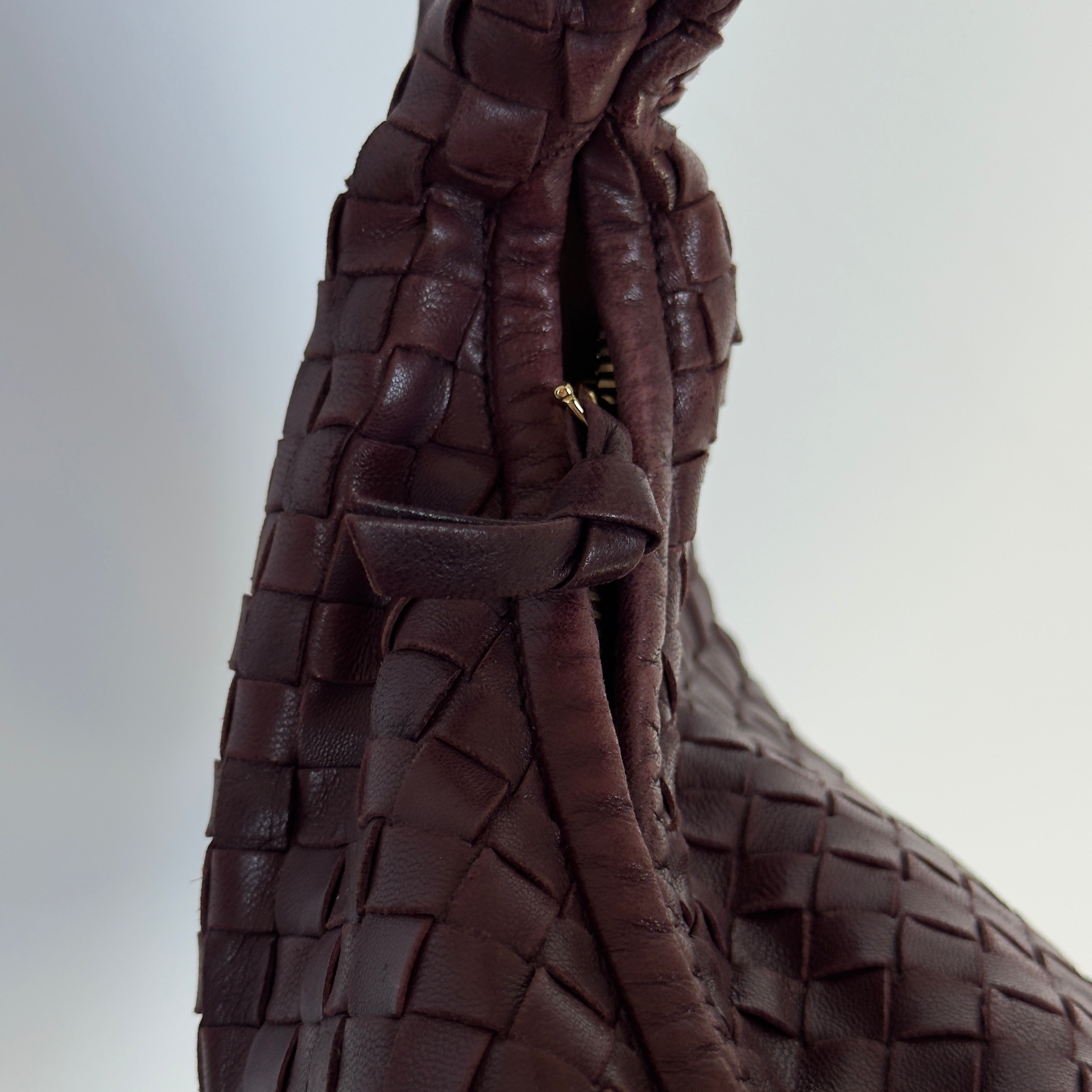 Bottega Veneta Intrecciato Hobo Maroon - Queen May