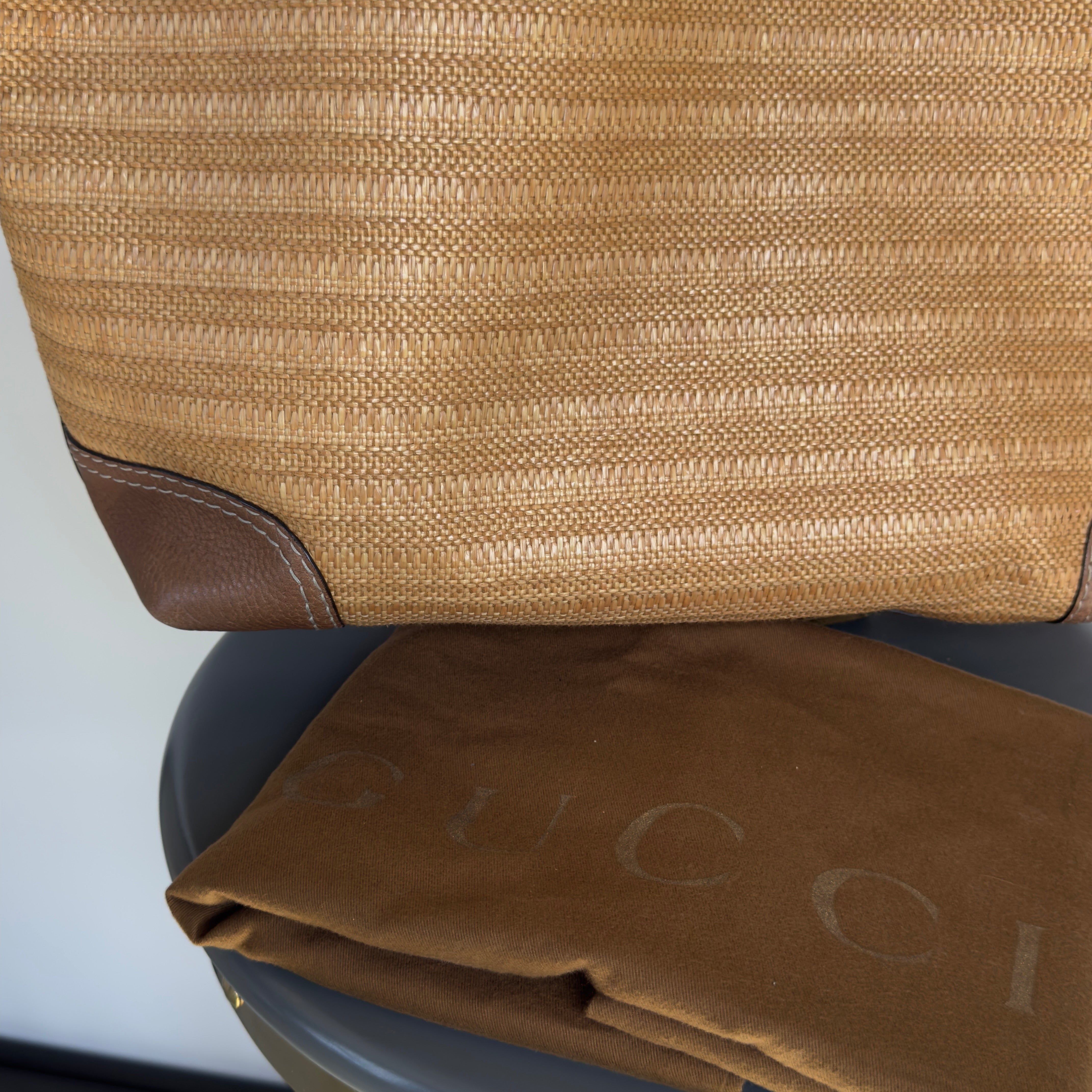 Gucci Raffia Sunset Tote - Queen May