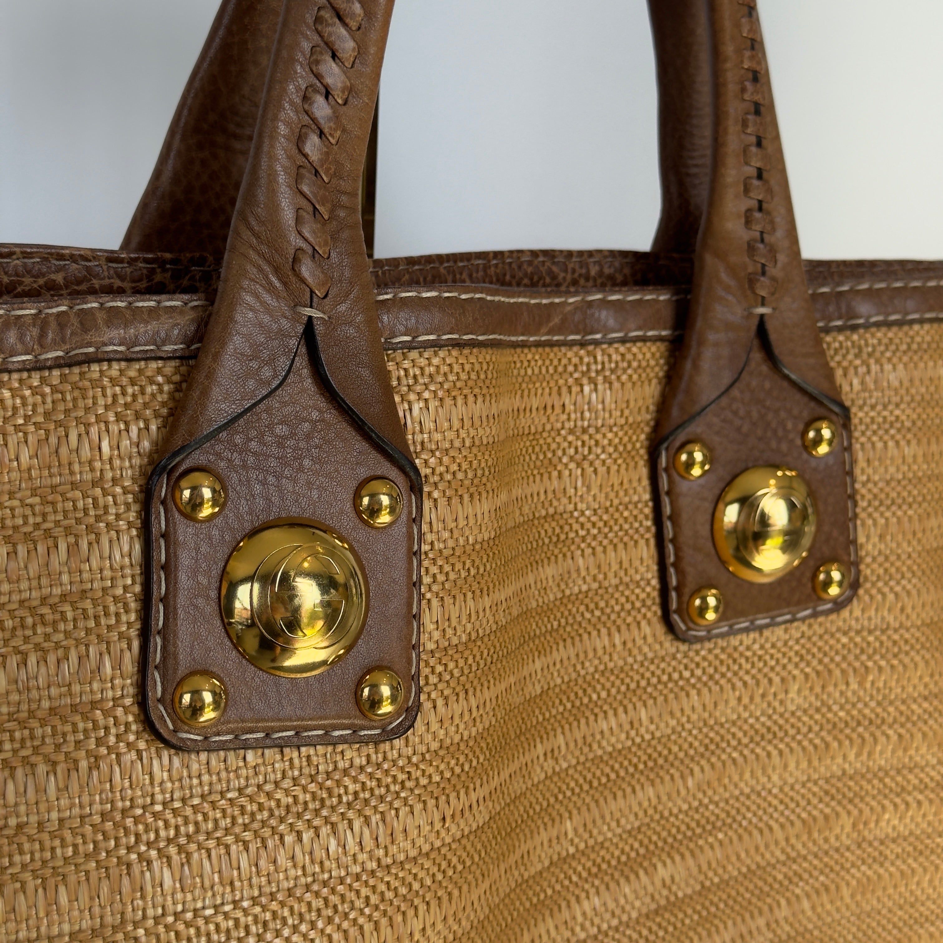 Gucci Raffia Sunset Tote - Queen May