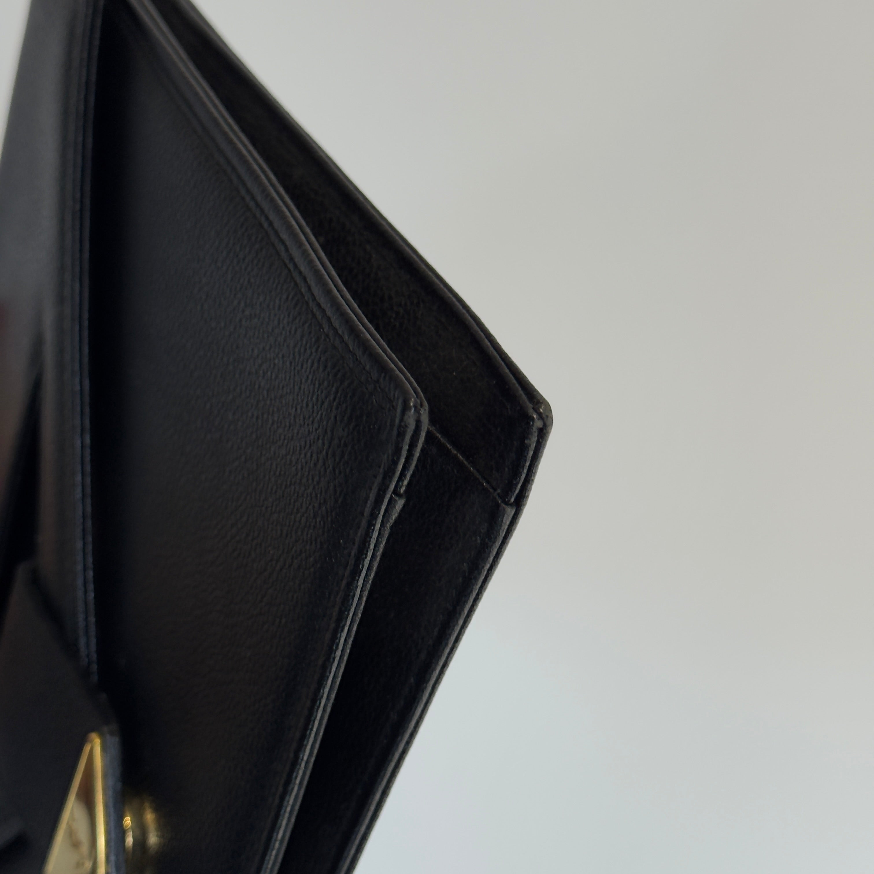 Vintage Yves Saint Laurent Black Leather Clutch - Queen May