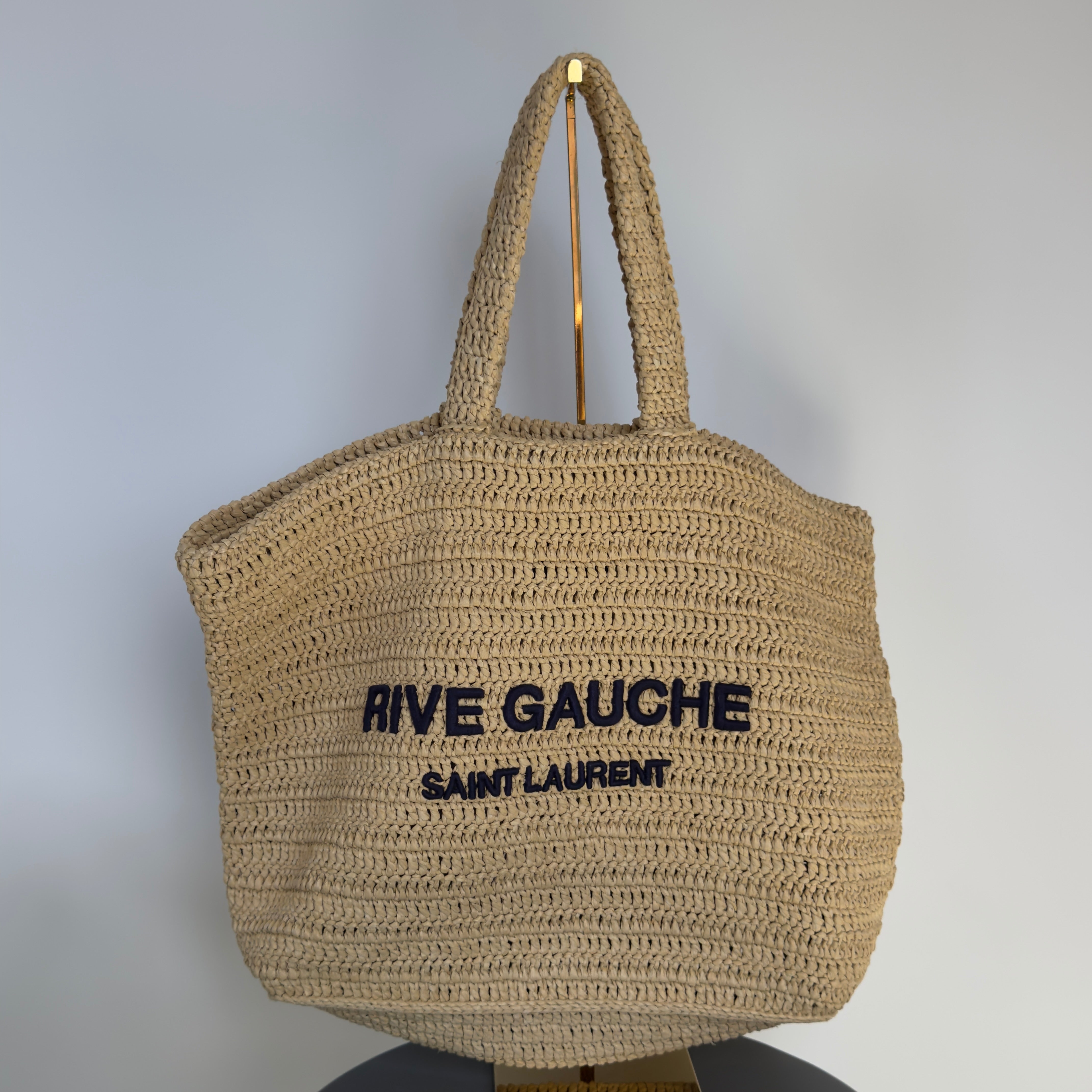 Saint Laurent Raffia Rive Gauche Tote - Queen May