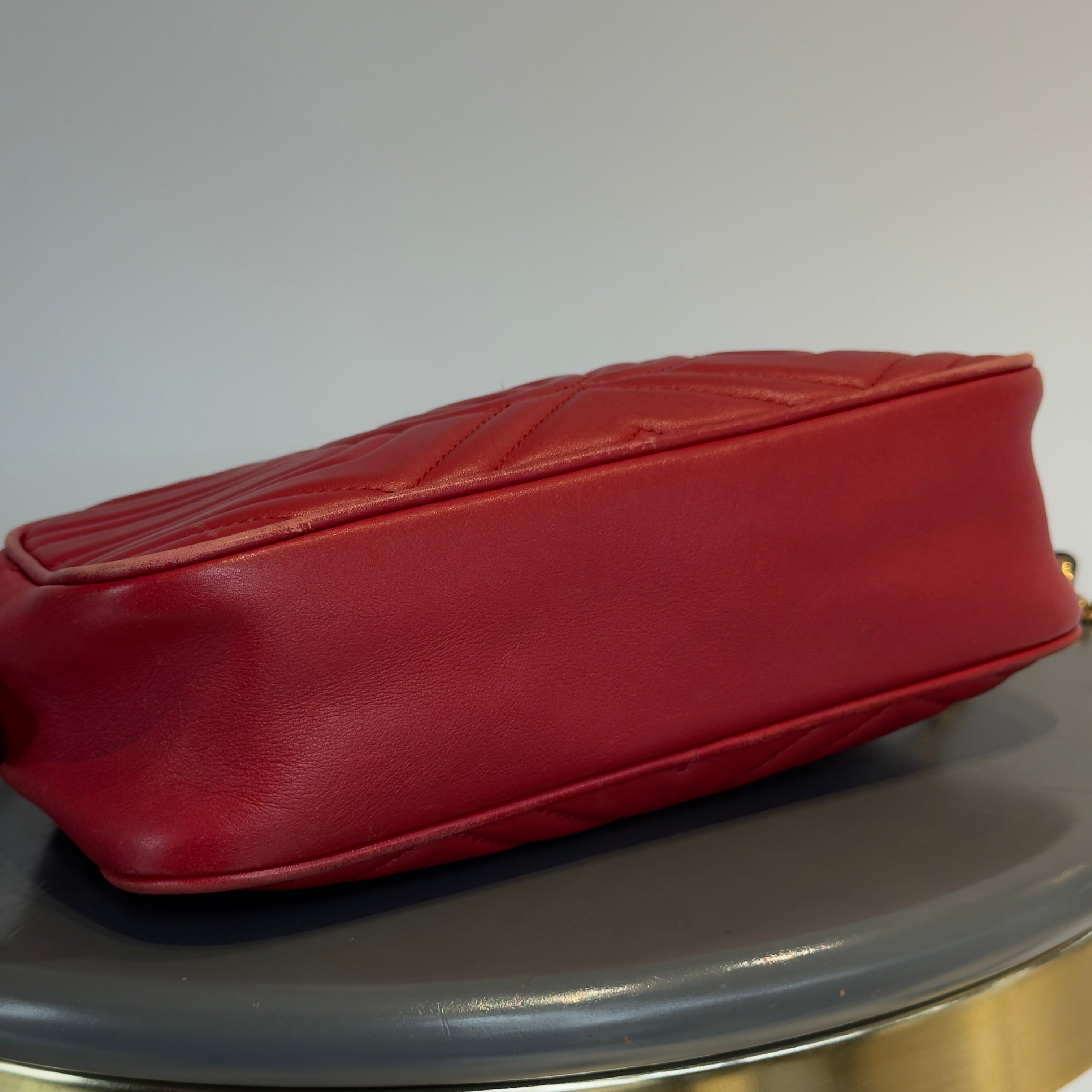 Gucci Red Marmont Crossbody Bag - Queen May