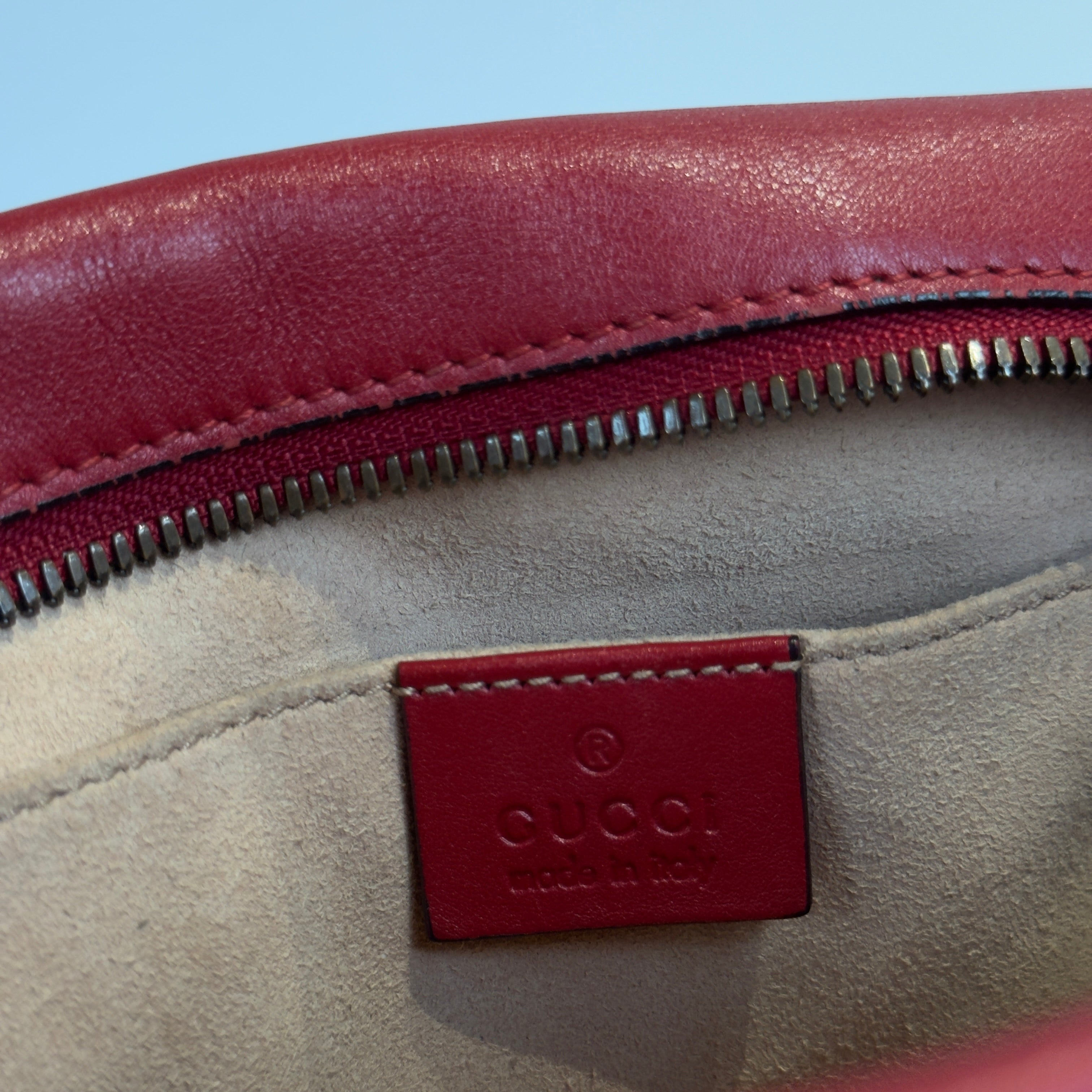 Gucci Red Marmont Crossbody Bag - Queen May