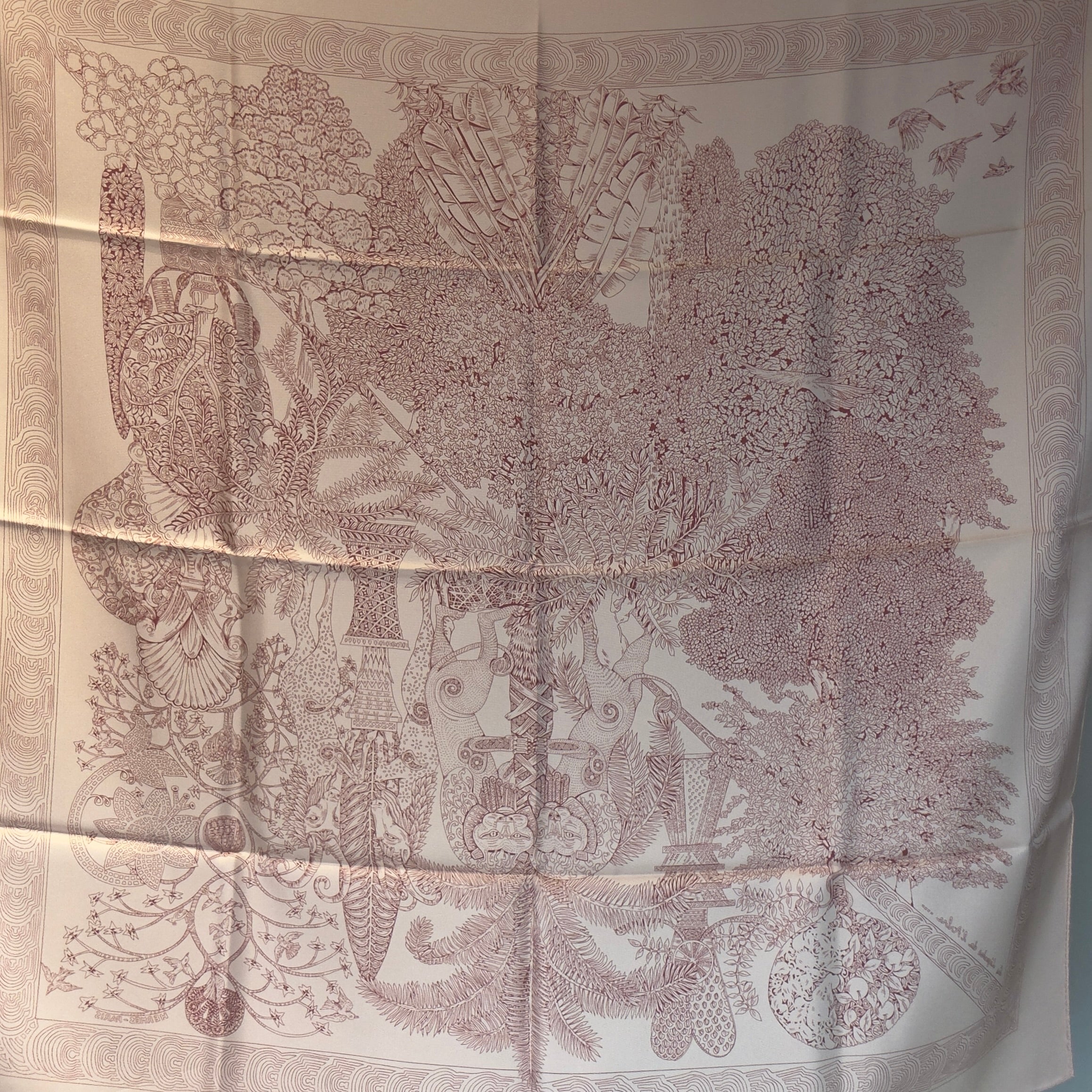 Hermes Les Legendes De L'Arbre Silk Scarf - Queen May