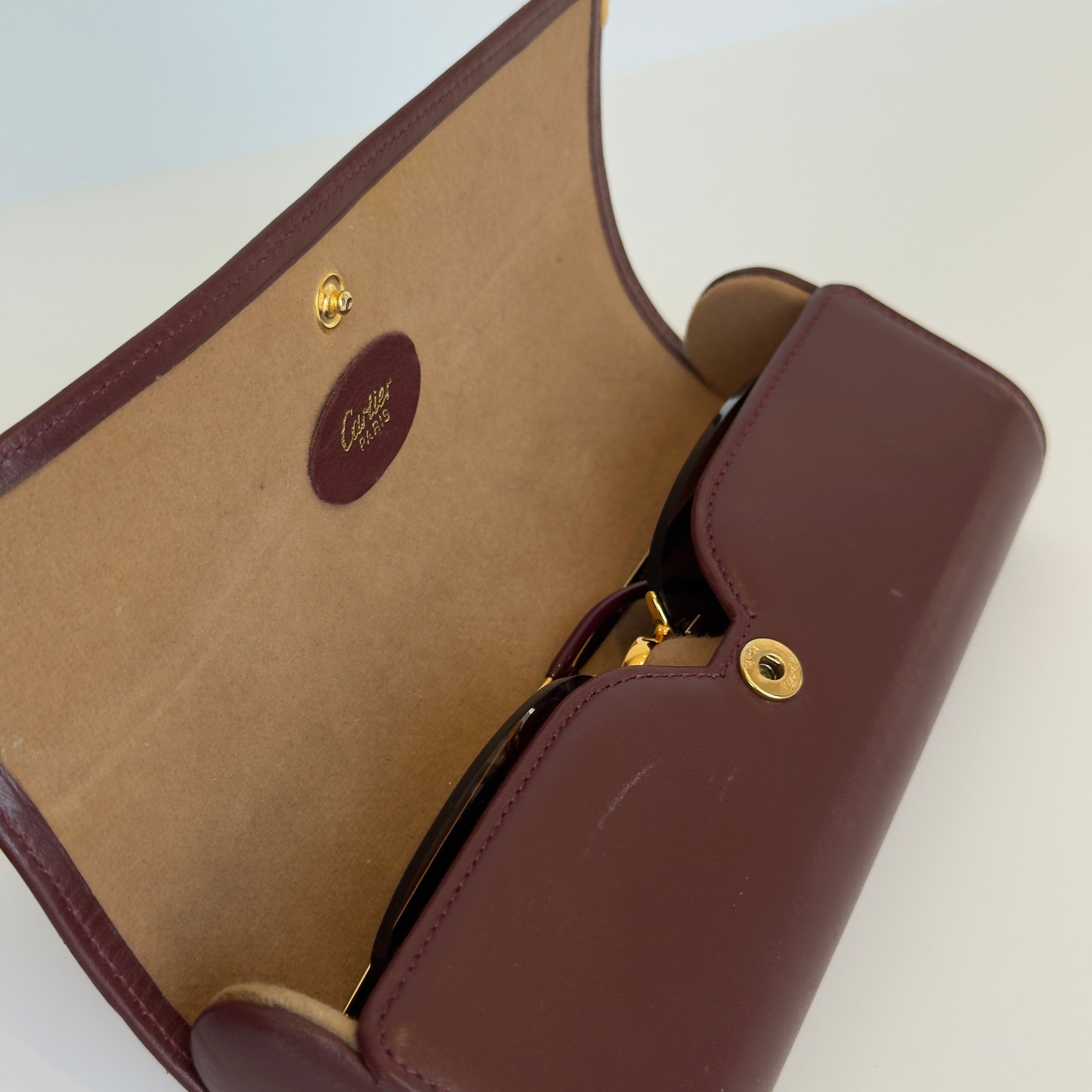 Cartier Oval Rimless Sunglasses Brown - Queen May