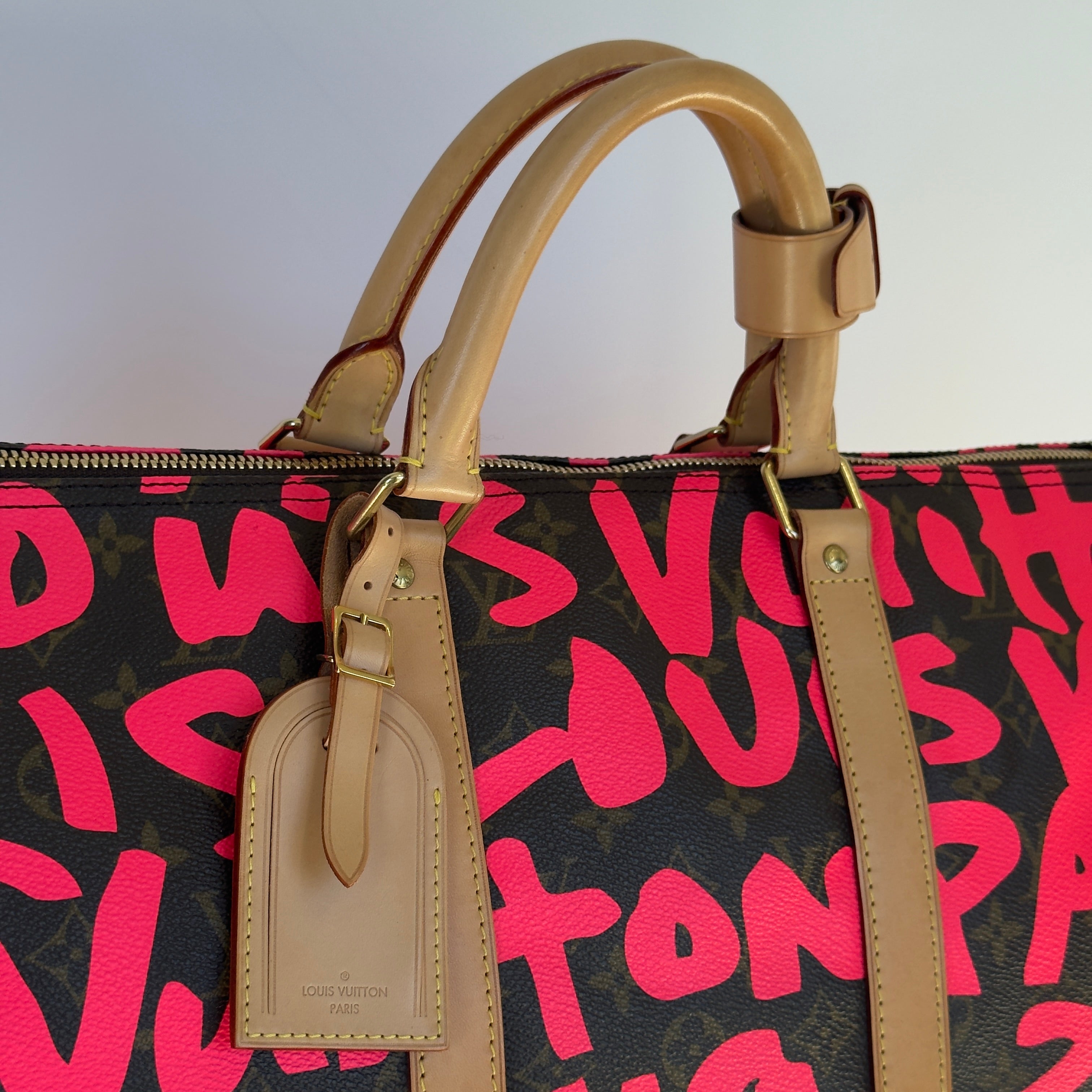 Louis Vuitton Stephen Sprouse Monogram Graffiti Keepall 50 Fuchsia - Queen May