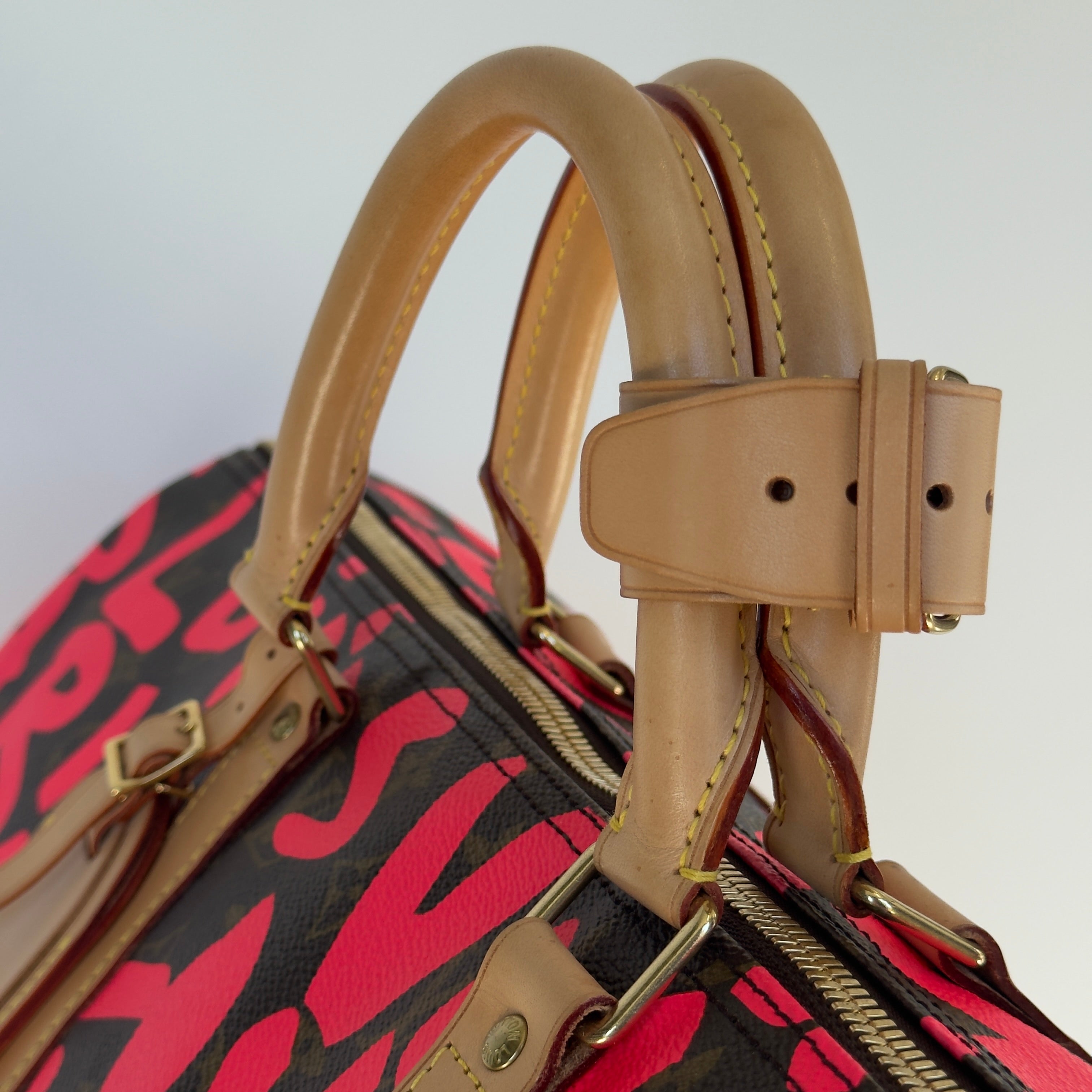 Louis Vuitton Stephen Sprouse Monogram Graffiti Keepall 50 Fuchsia - Queen May