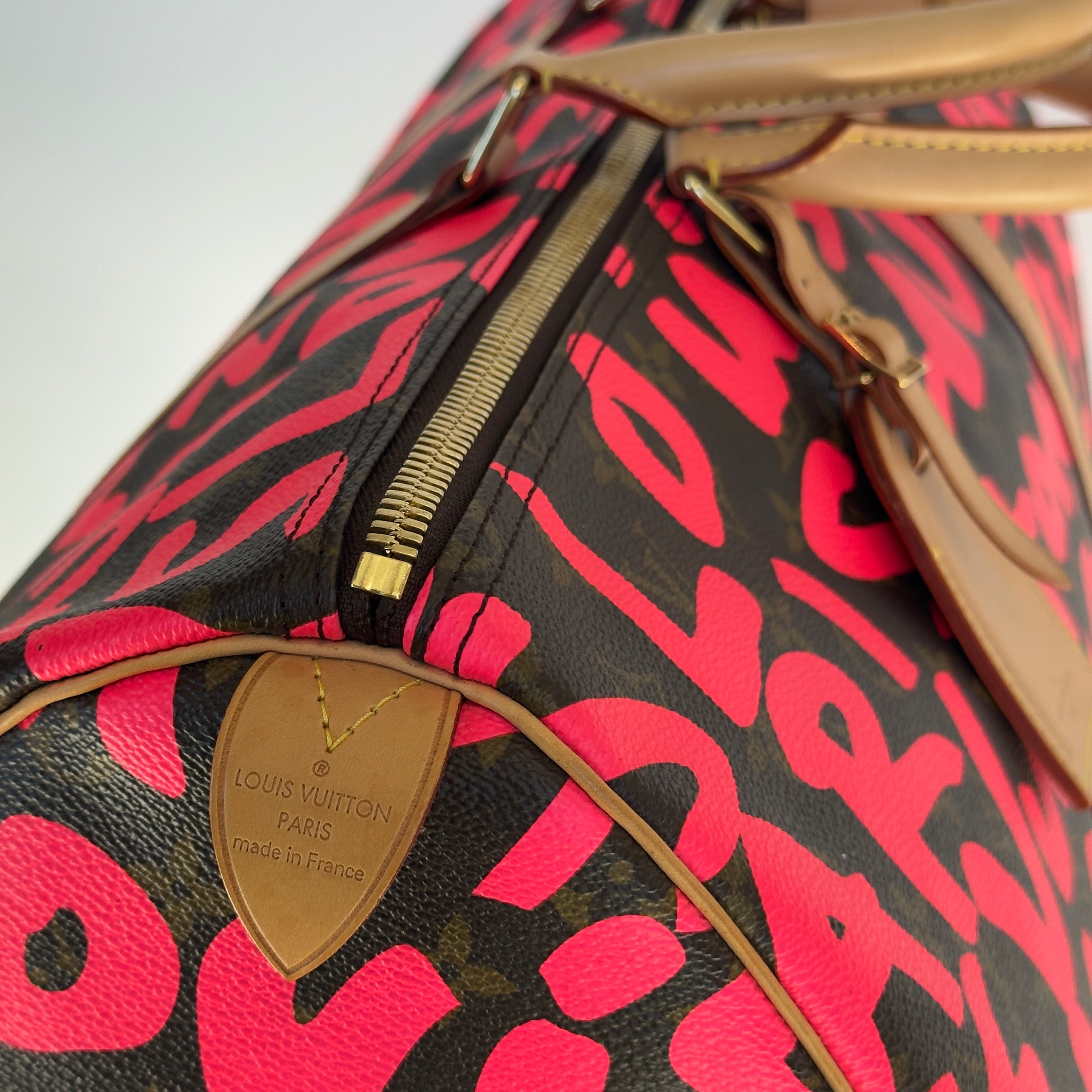 Louis Vuitton Stephen Sprouse Monogram Graffiti Keepall 50 Fuchsia - Queen May