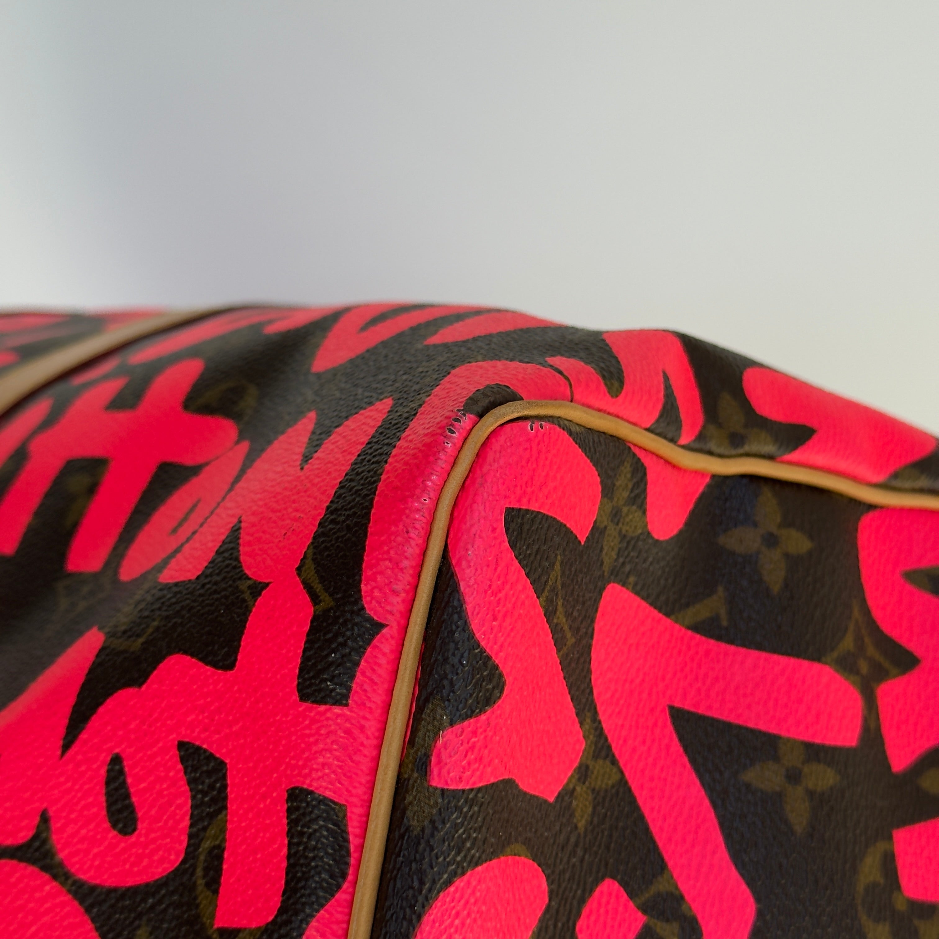 Louis Vuitton Stephen Sprouse Monogram Graffiti Keepall 50 Fuchsia - Queen May