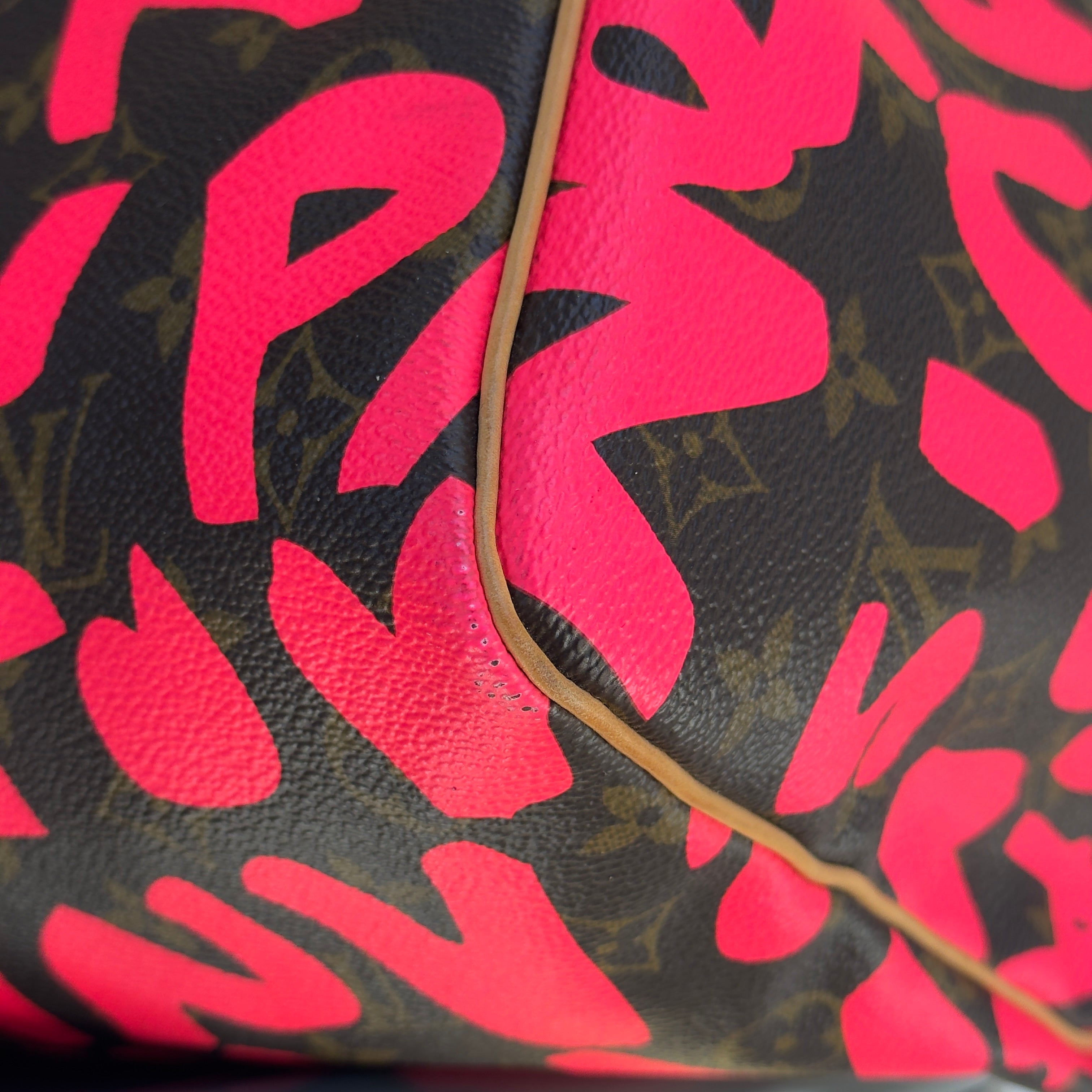 Louis Vuitton Stephen Sprouse Monogram Graffiti Keepall 50 Fuchsia - Queen May