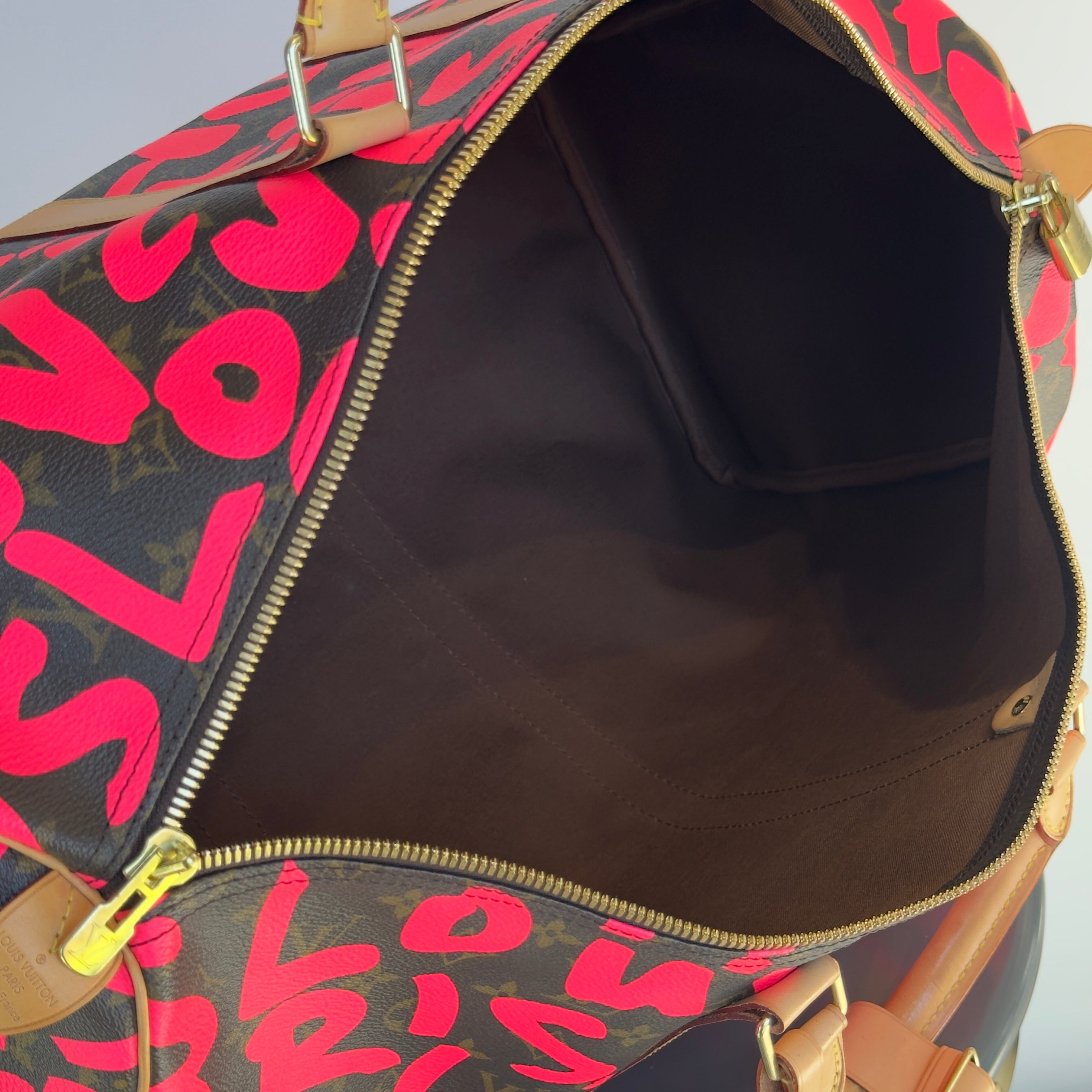 Louis Vuitton Stephen Sprouse Monogram Graffiti Keepall 50 Fuchsia - Queen May