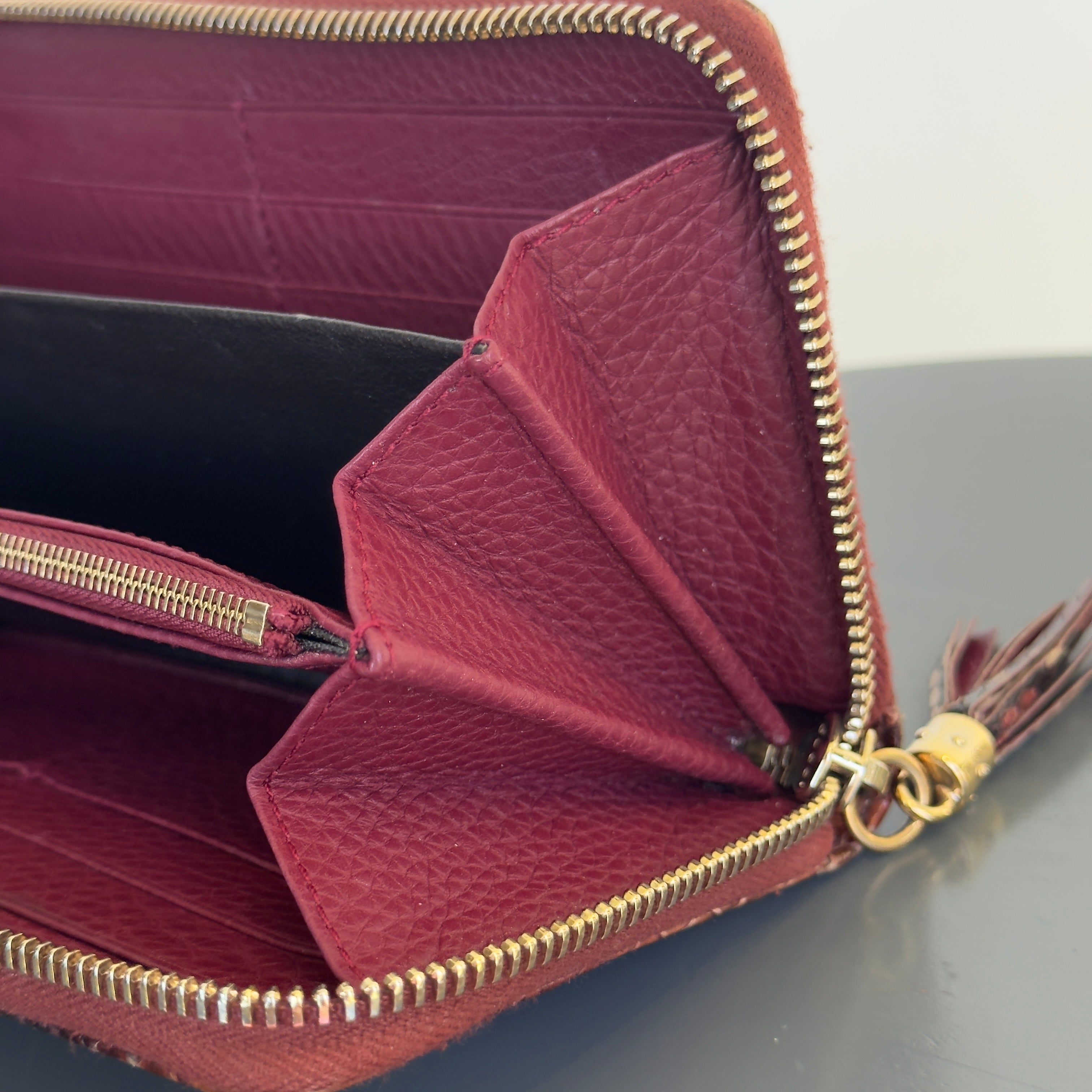 Gucci Python Soho Interlocking G Logo Wallet - Queen May