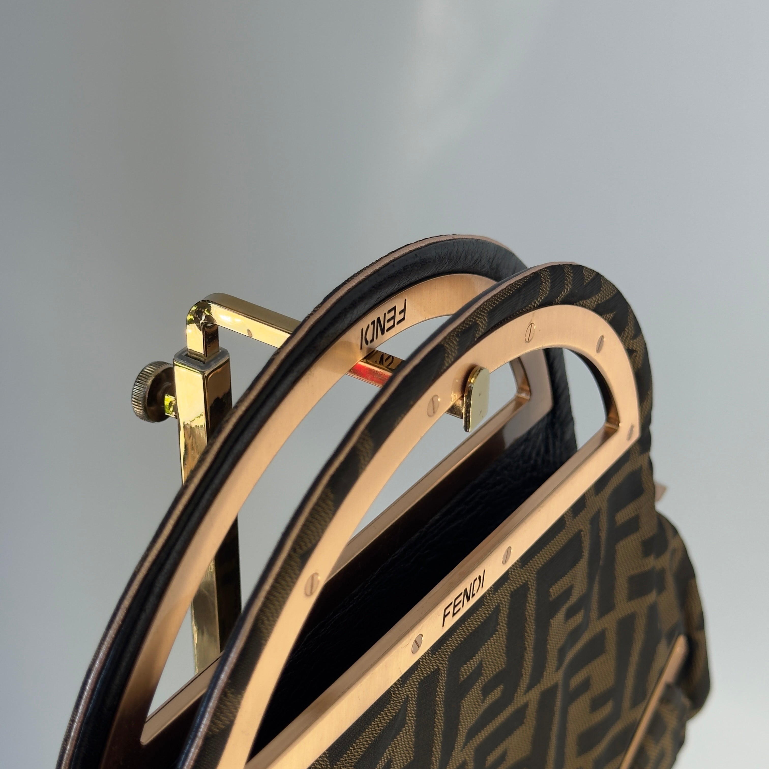 Fendi Smile Brown Zucca Canvas Smile Satchel - Queen May