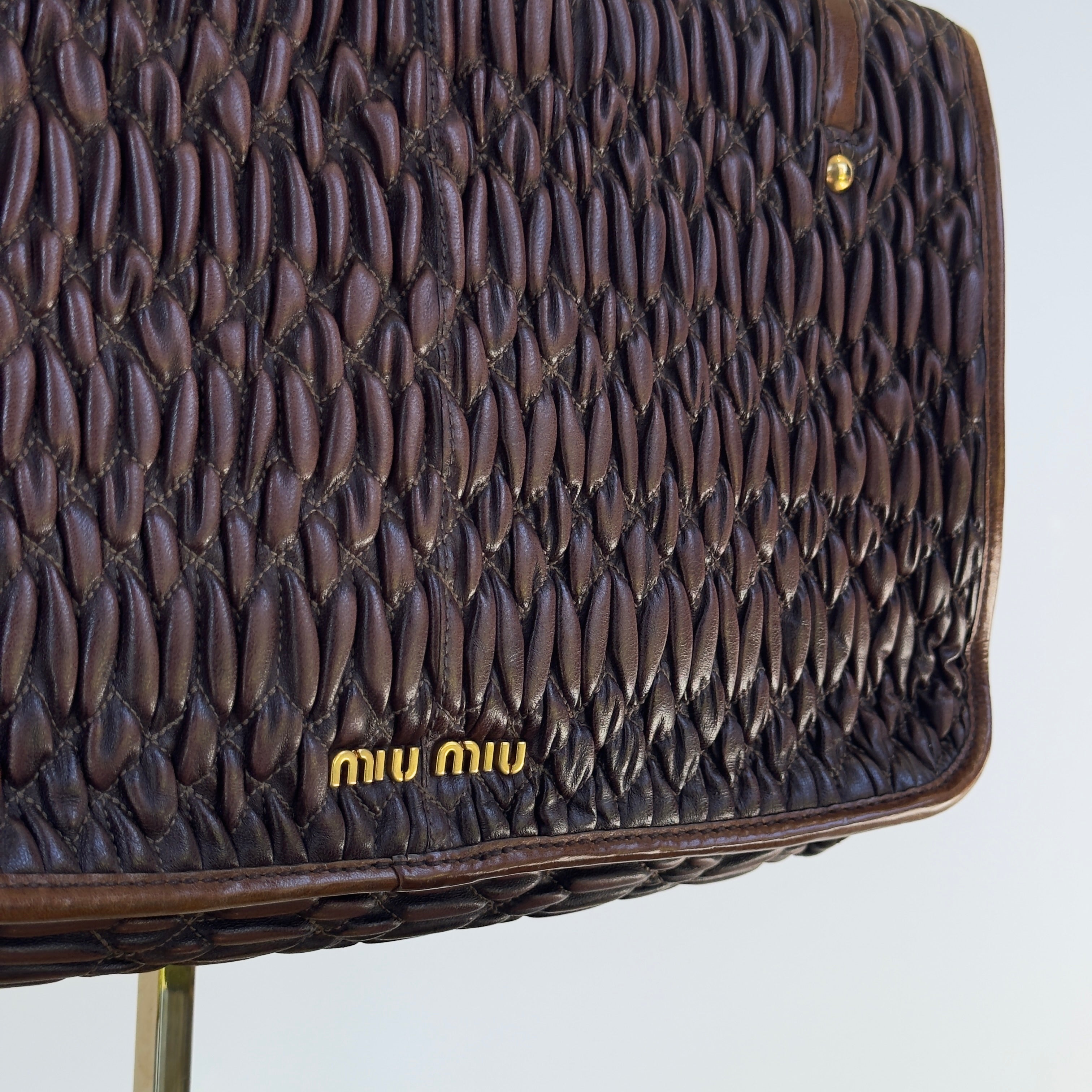 Miu Miu Matelasse Leather Satchel - Queen May