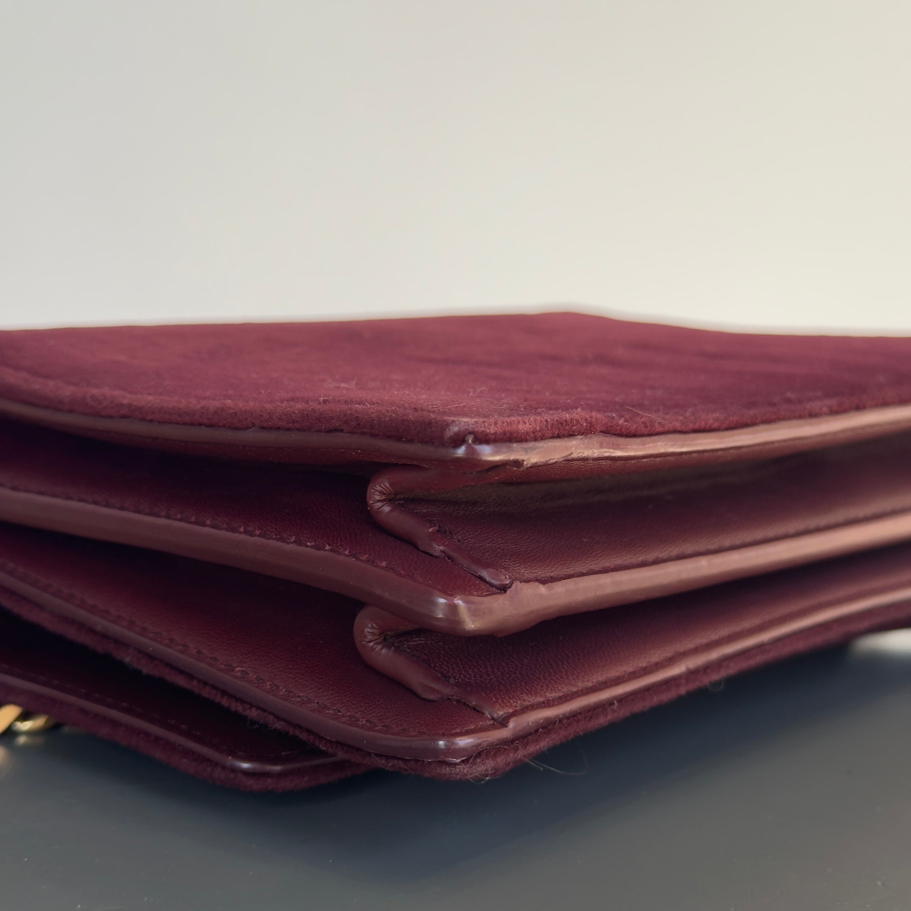 Saint Laurent Velvet Monogram Sunset Bag - Queen May