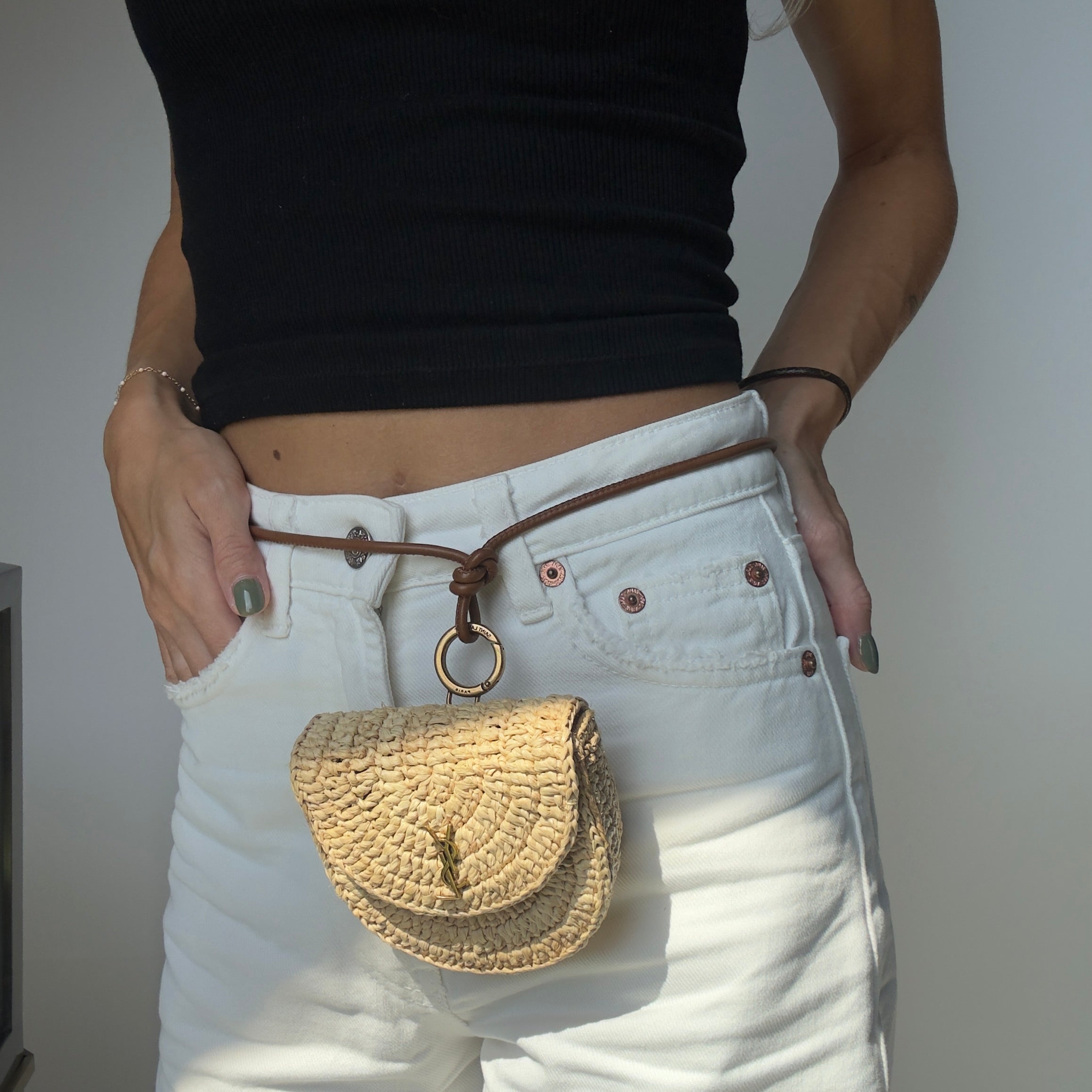 Saint Laurent Raffia Micro Cassandre - Queen May